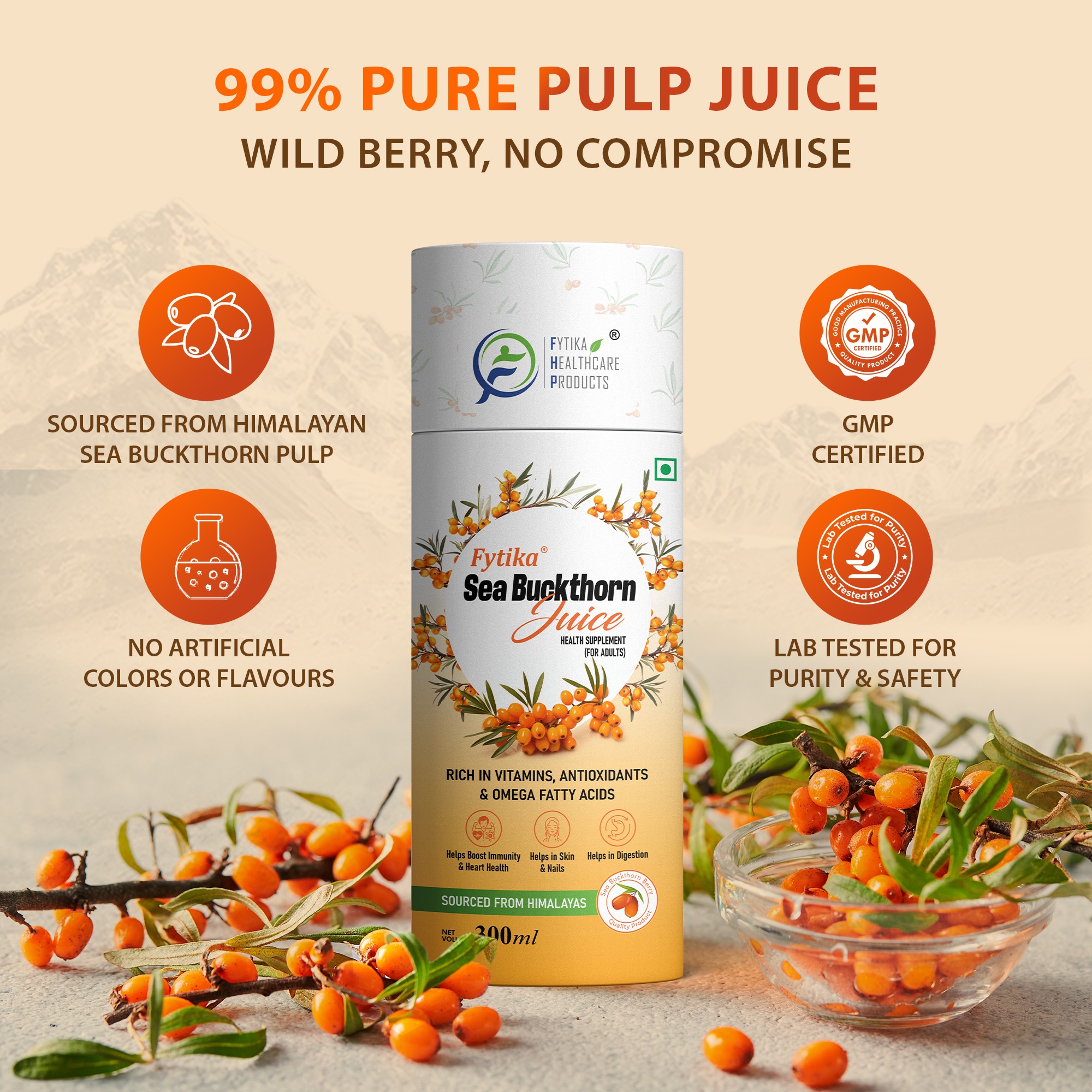 Fytika | Sea Buckthorn Juice | 300ml