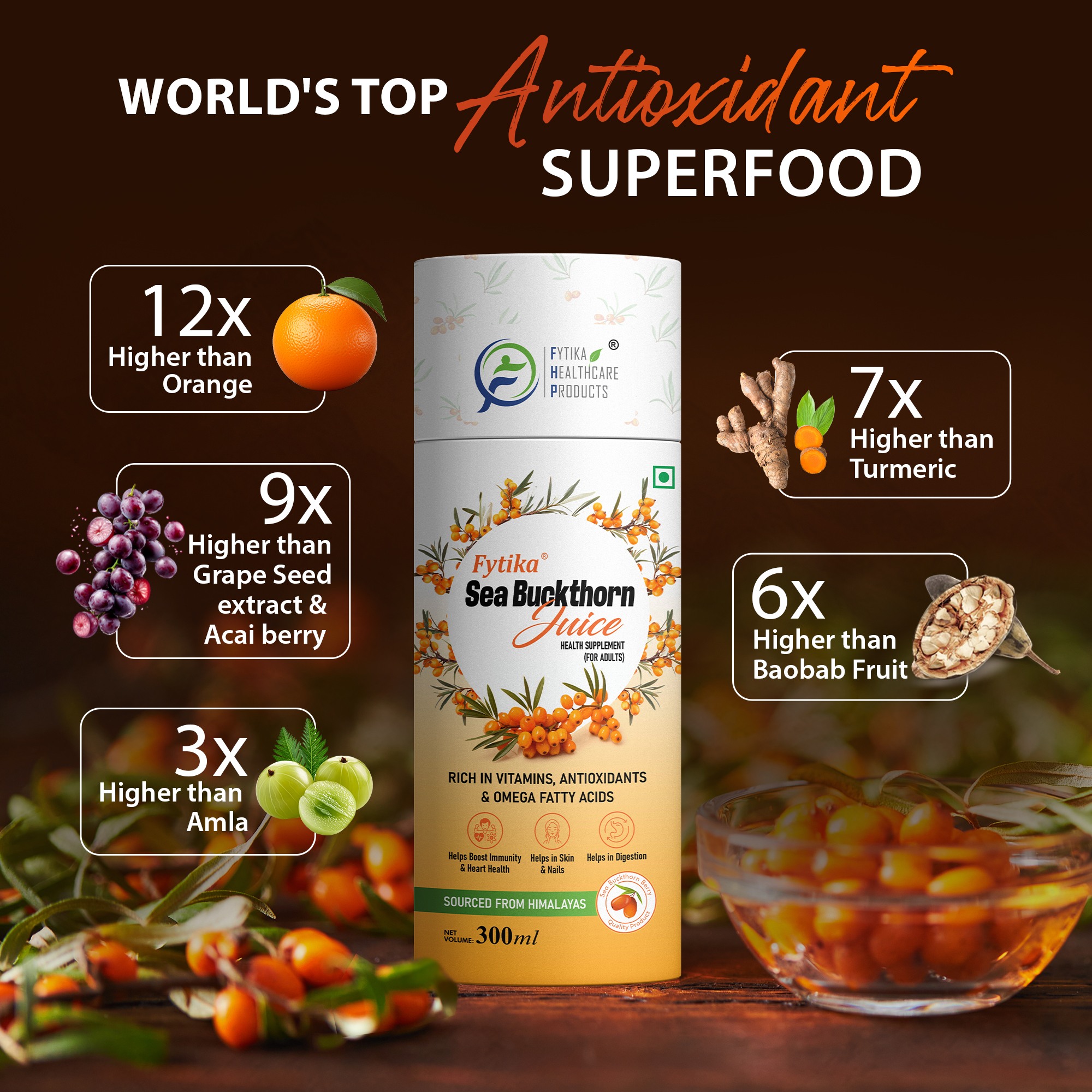 Fytika | Sea Buckthorn Juice | 300ml