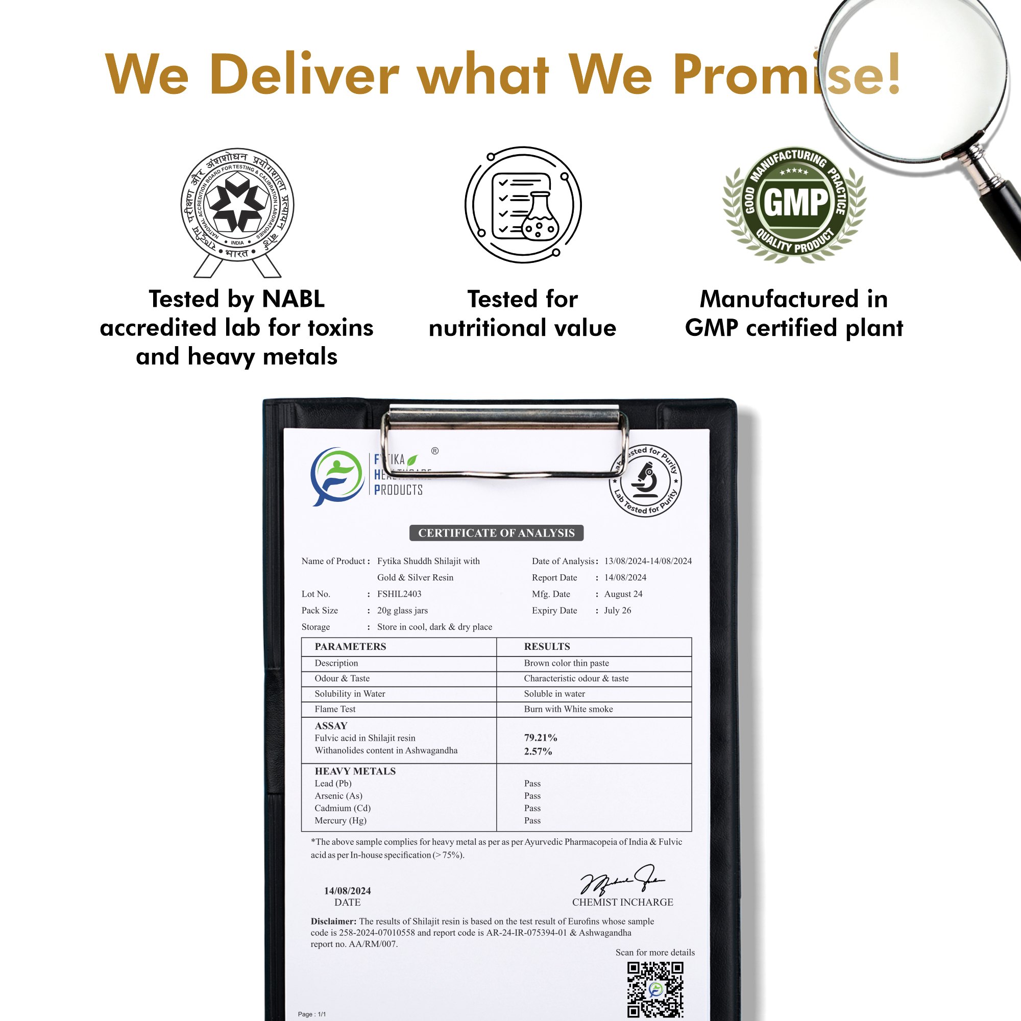 Fytika | Shuddh Shilajit Gold and Silver Resin | 20g