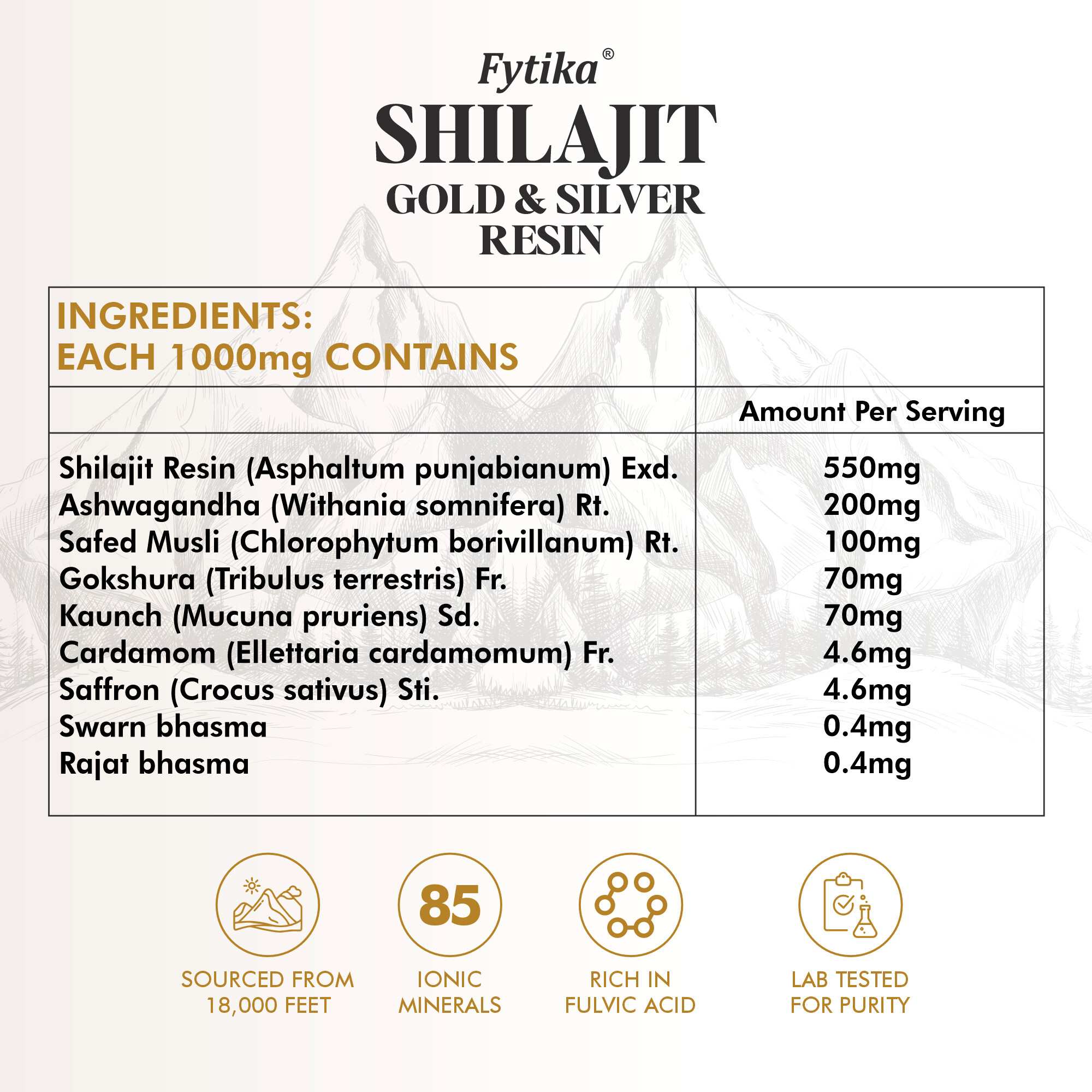 Fytika | Shuddh Shilajit Gold and Silver Resin | 20g