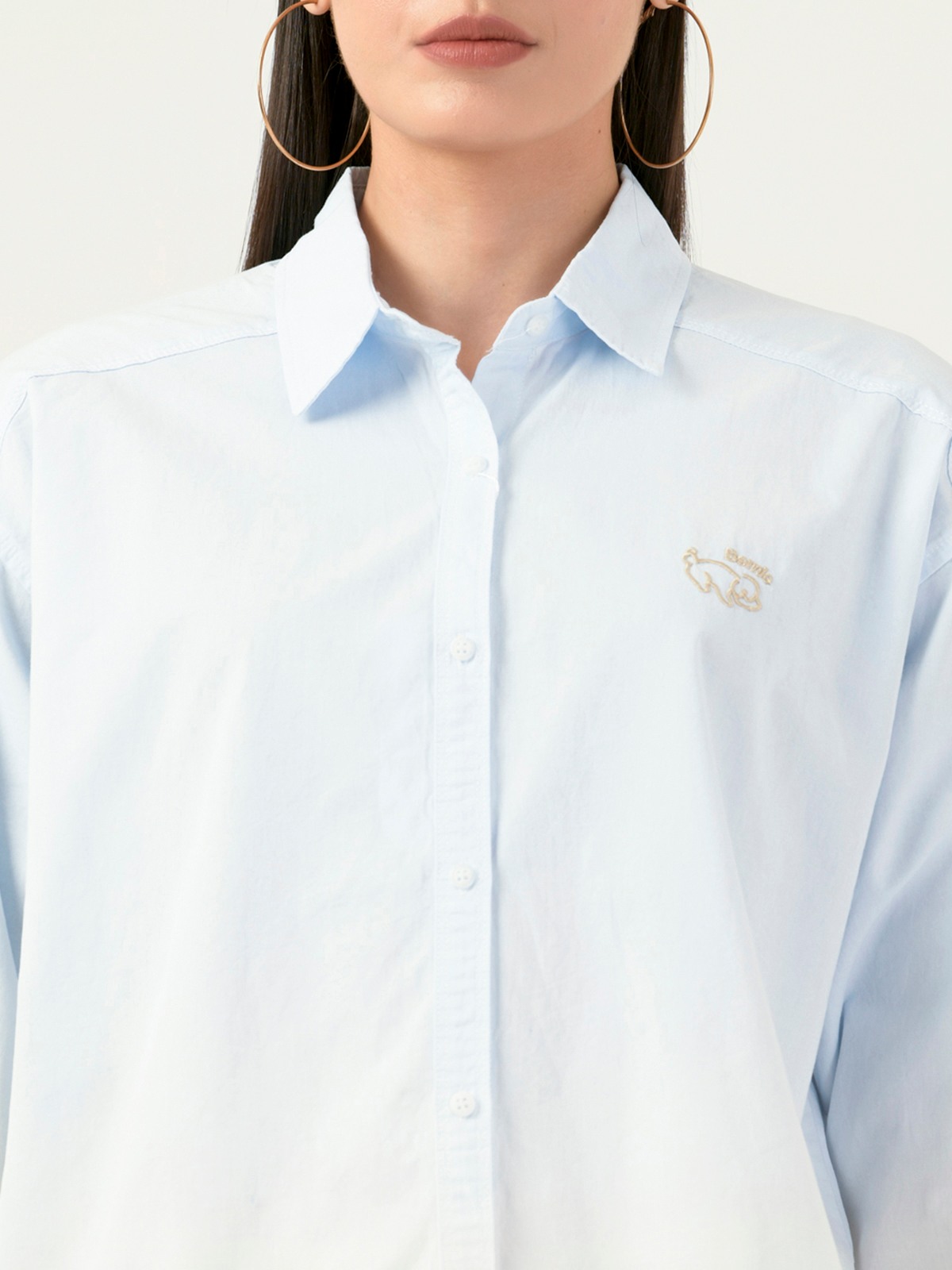 Albion Women Smart Premium Sky Casual Shirt