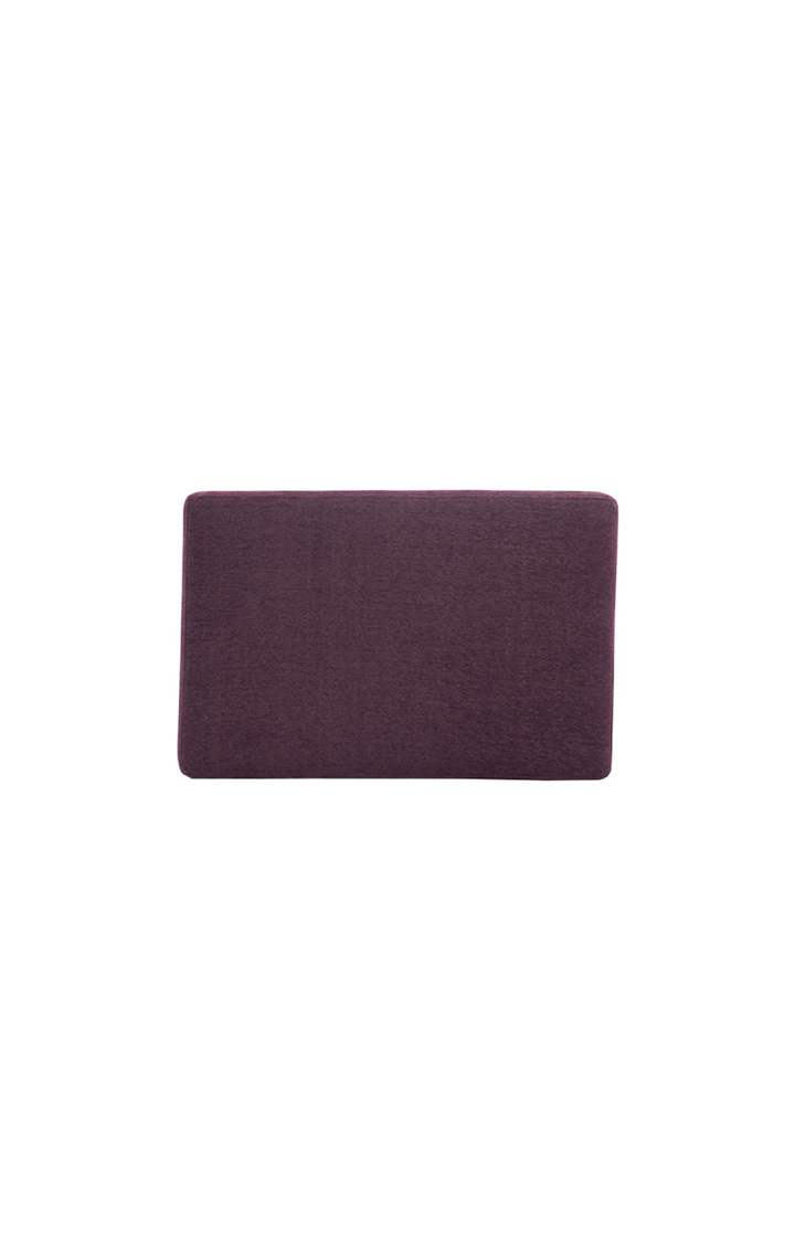 neudot Hailey Fabric Ottoman | Entry Way Stool | Wooden Legs | Paradise Purple Colour