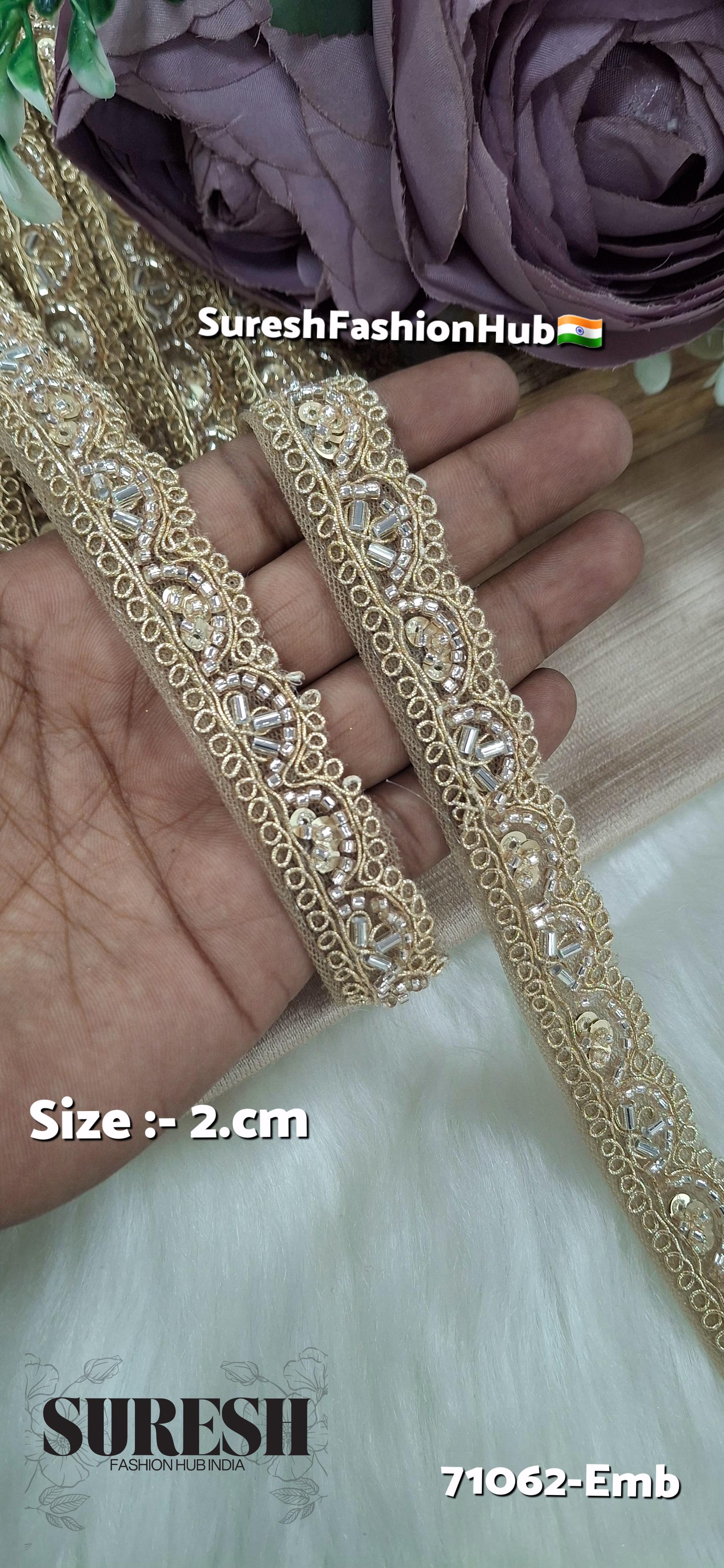 Lightlist Gold Scalloped Cutwork Embroidery Lace