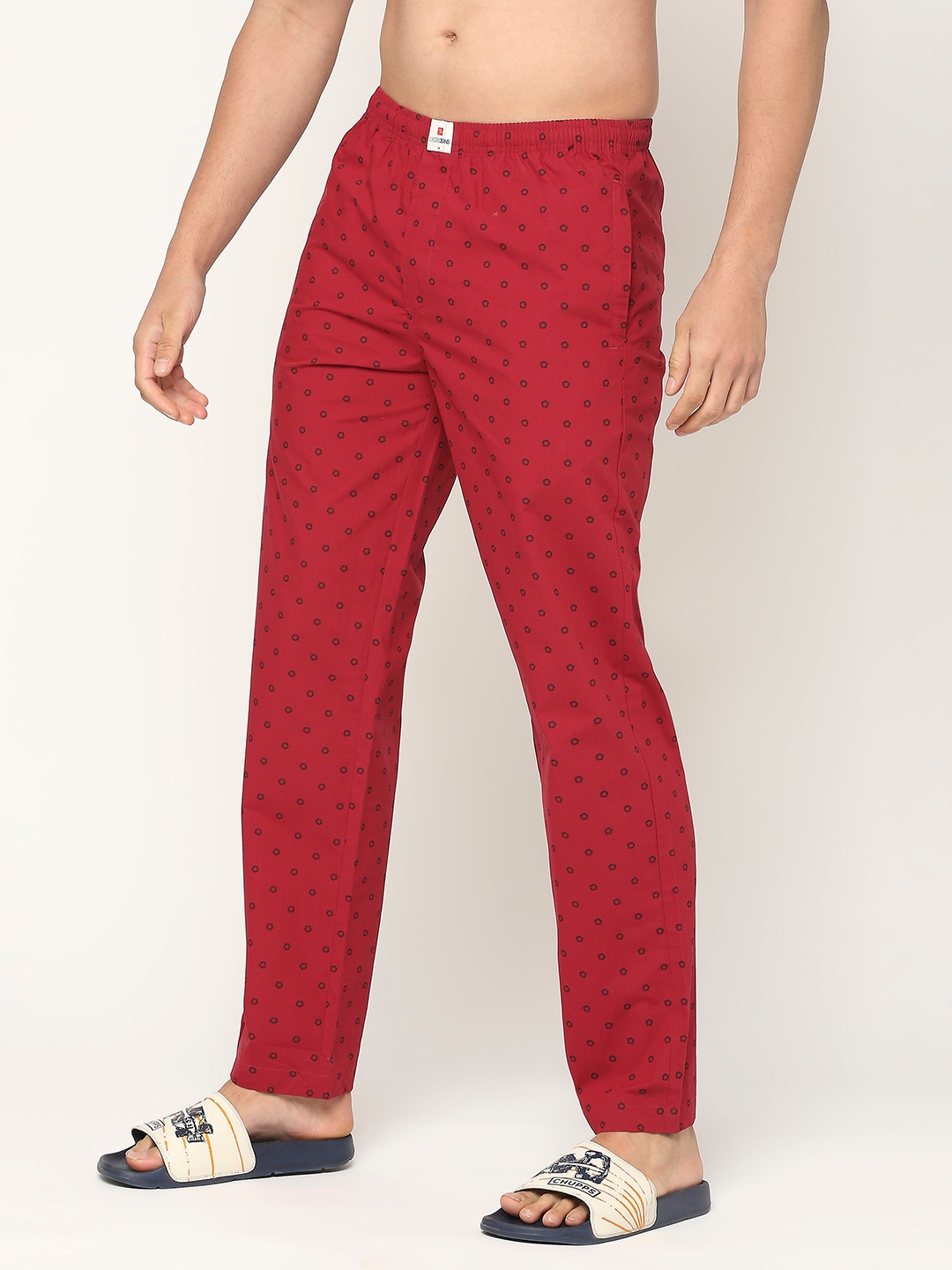 spykar | Underjeans by Spykar Premium Cotton Printed Men Maroon Pyjama 1