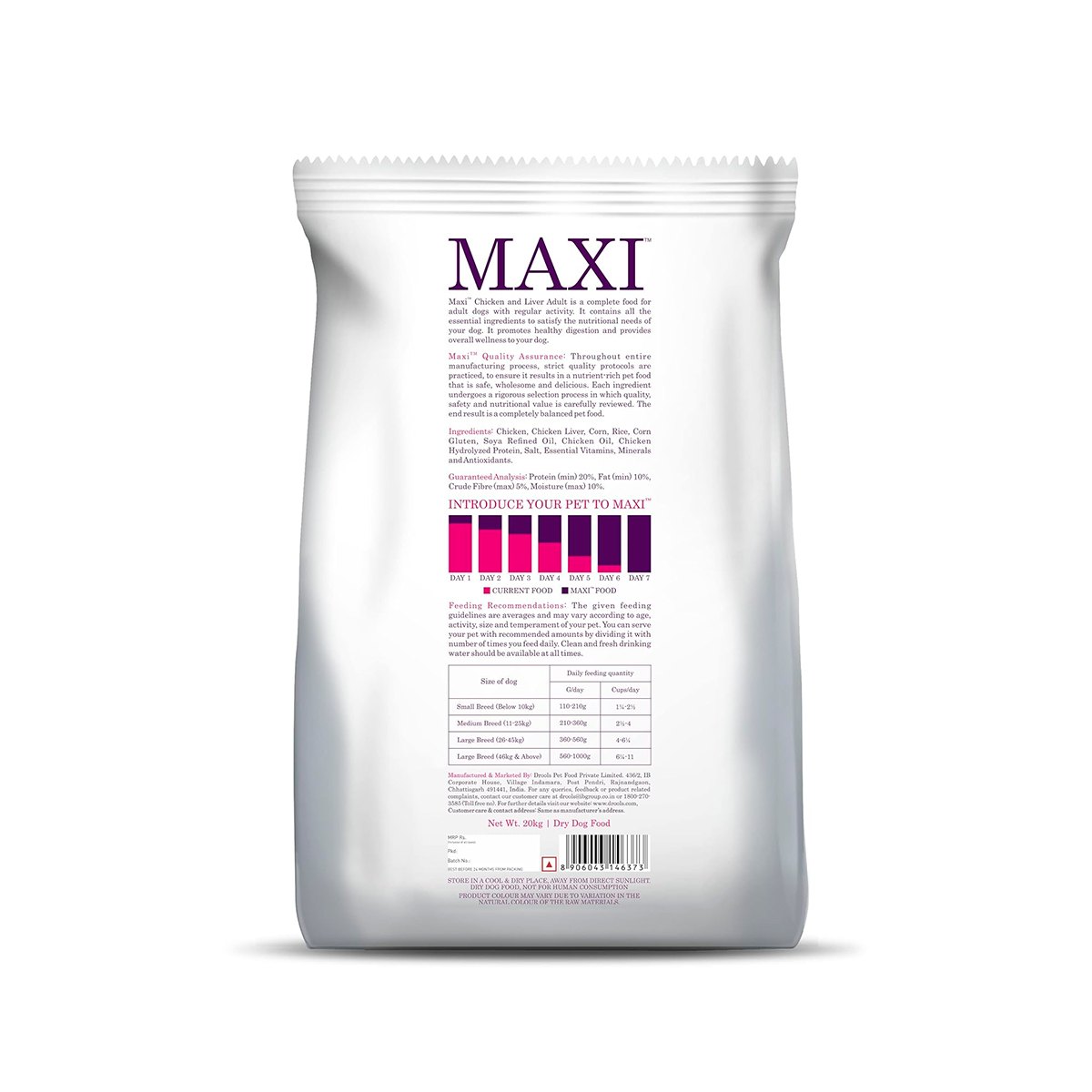 Drools Maxi Adult Dry Dog Food - 20 Kg