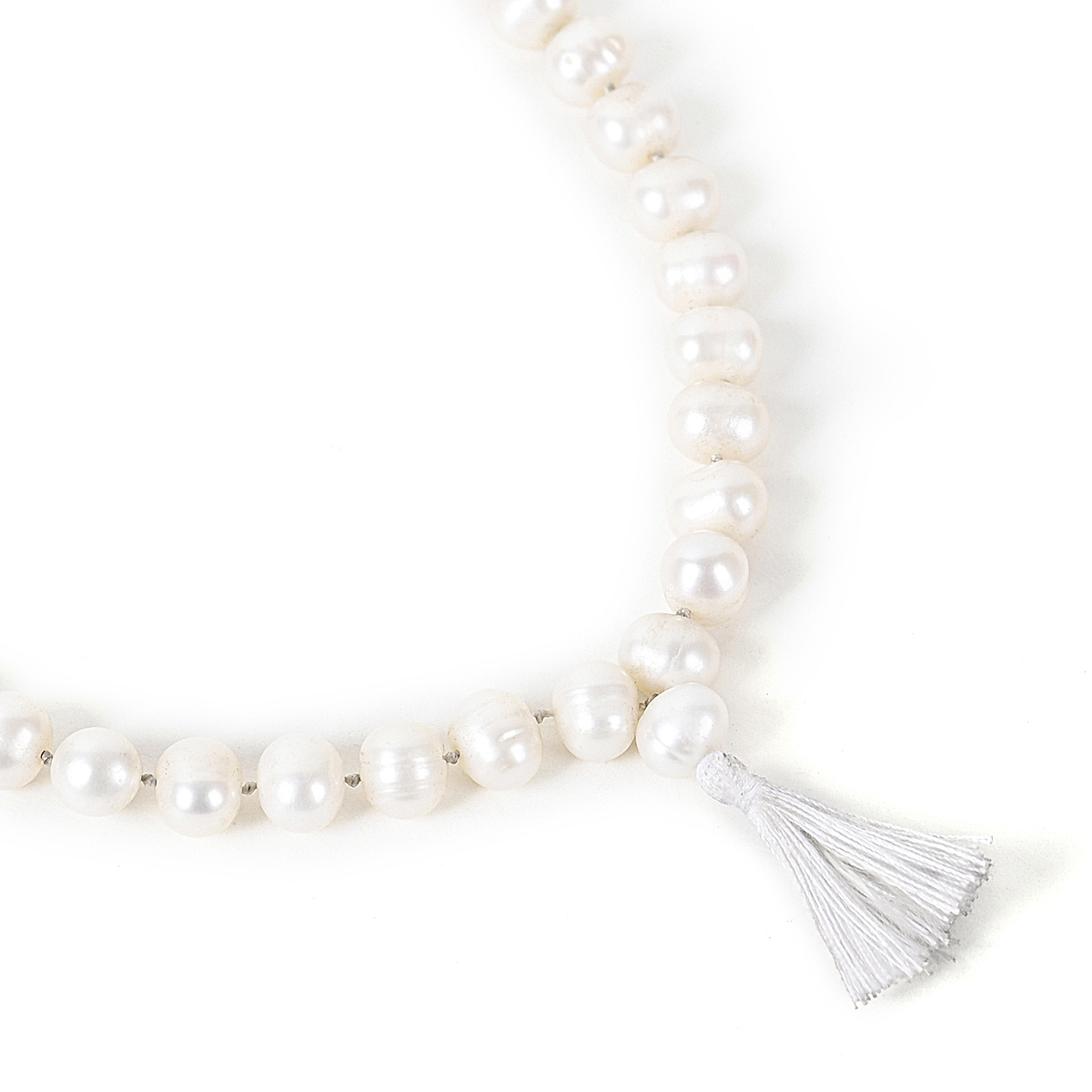 Shiv Ratan Kendra Natural Pearl Mala to balance Moon Planet, Mental Well Being & Anger Control II Length 80-85 CM II Weight: 45-50 Grams II