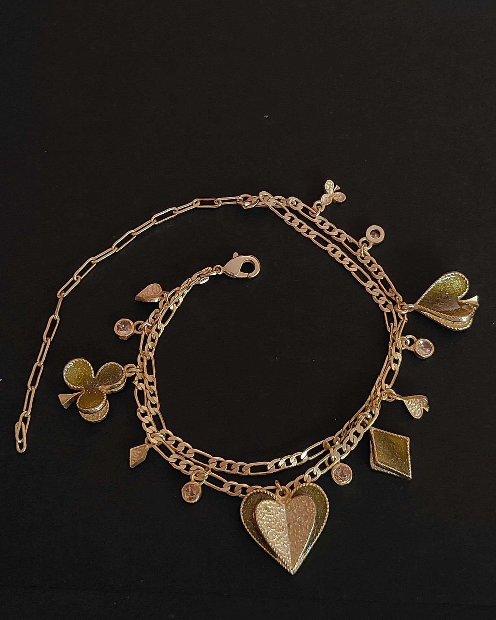 Gold Suits Chain Bracelet