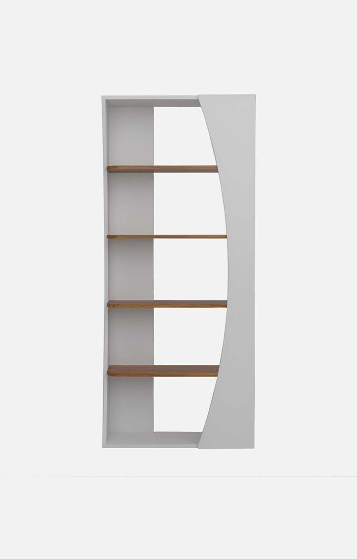 neudot Nikola Engineered Wood Bookshelf Cabinet Book Rack Organizer with 5 Shelves for Dcor Display Floor Standing for Home Library (Finish Color - Frosty White, Knock Down)