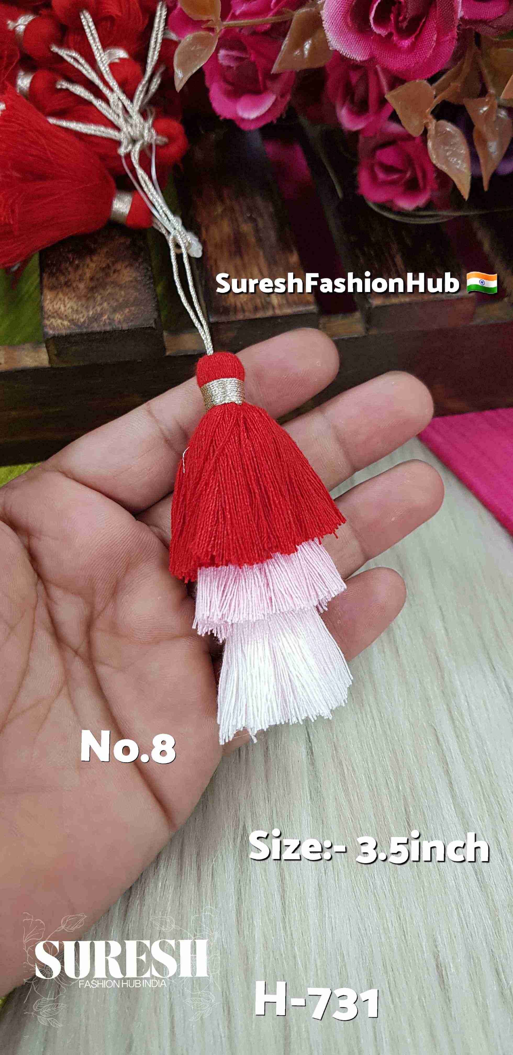 Lilac Charm Embroidered Tassel – Color No 8 : H-731