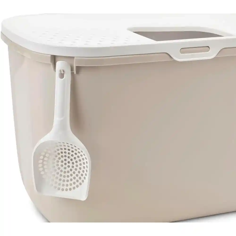Savic Hop In Modern Cat Litter Tray Mocha- 23 x 15 x 15 inch