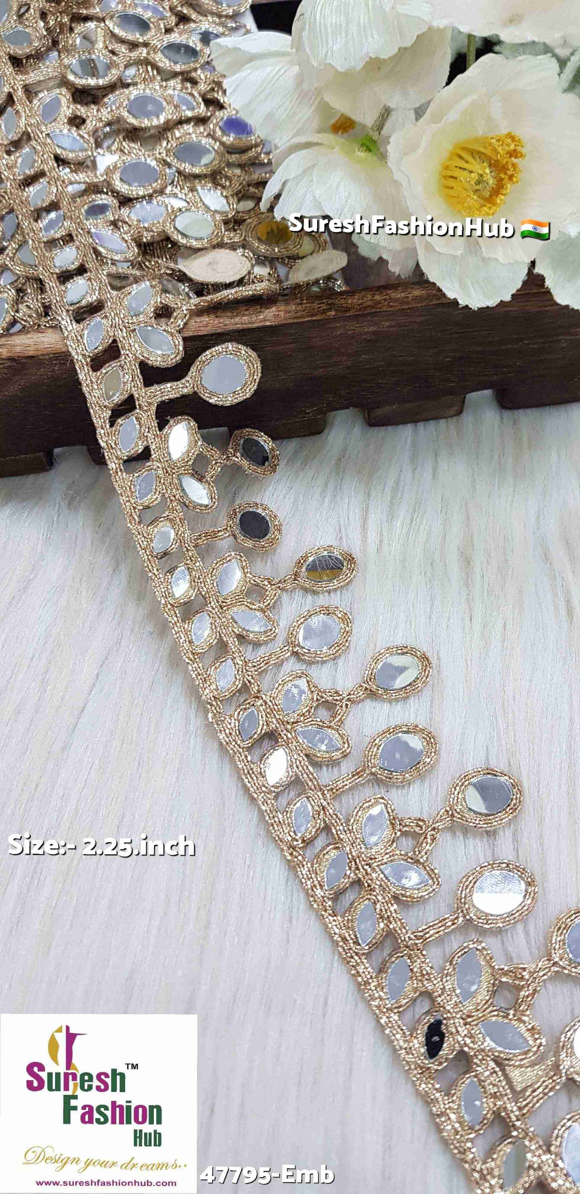Mirror lace border sale