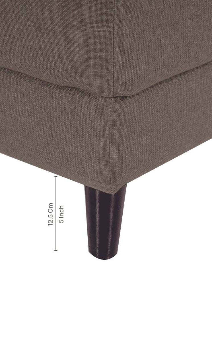 neudot Aria 6 Seater RHS Sectional Sofa in Earth Brown Colour