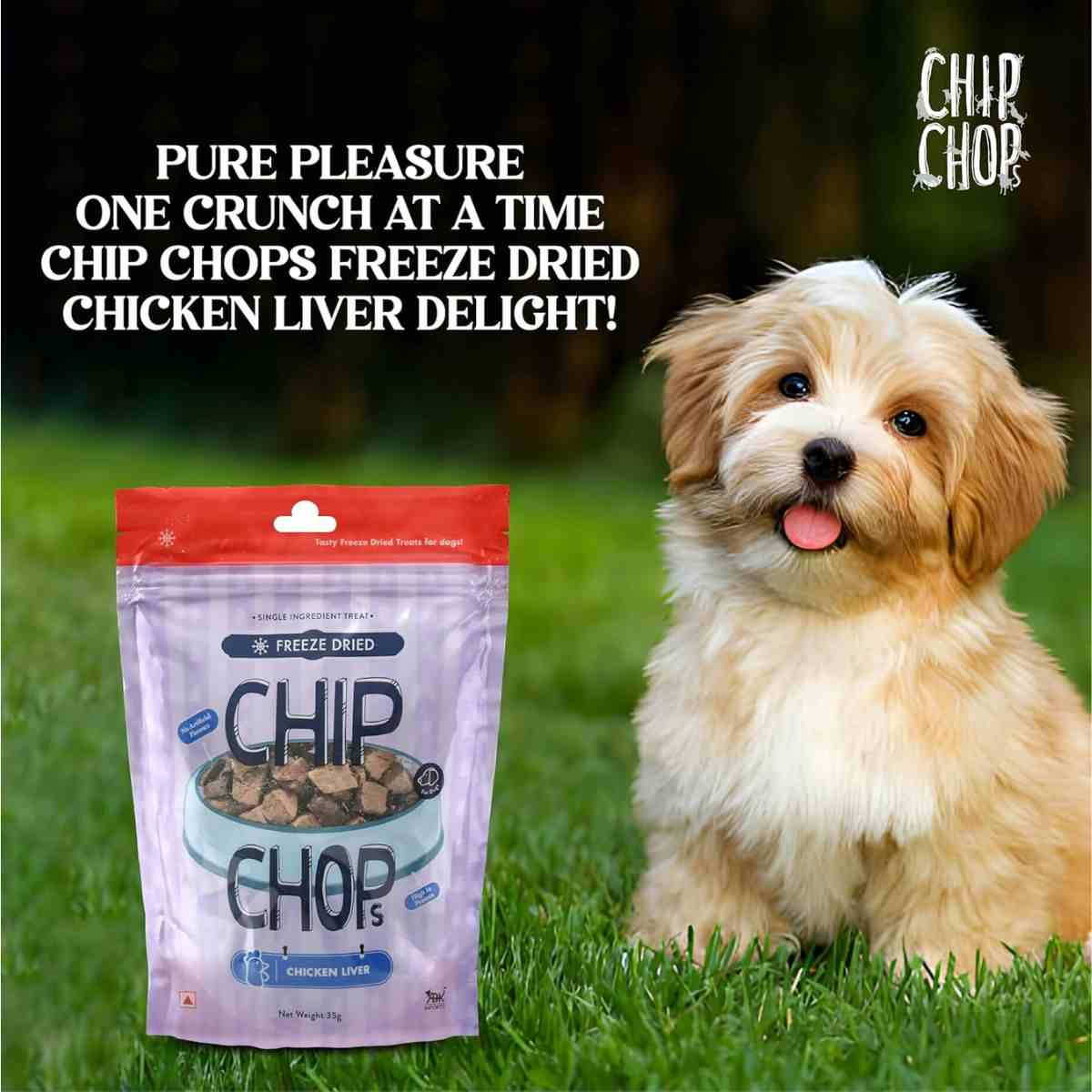 Chip Chops Freeze Dried Chicken Liver Dog Treat - 35gm