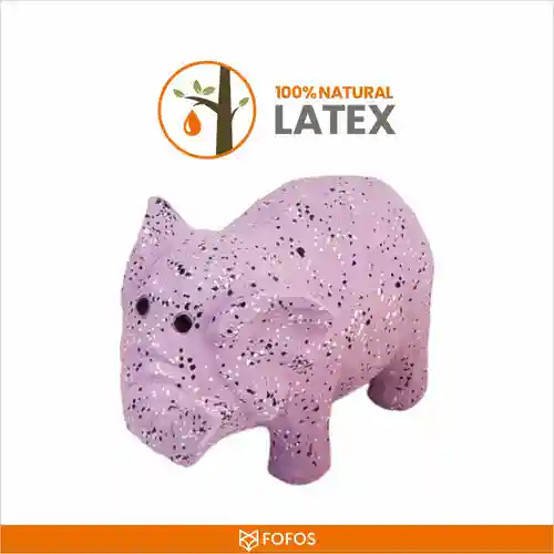 Barkbutler Fofos Latex Elephant Squeaky Toy for Dogs (Purple)
