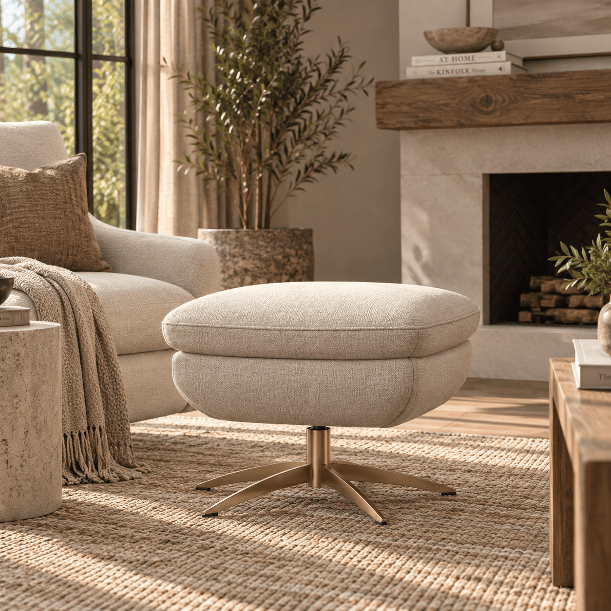 Pottery Barn | Wells Upholstered Ottoman