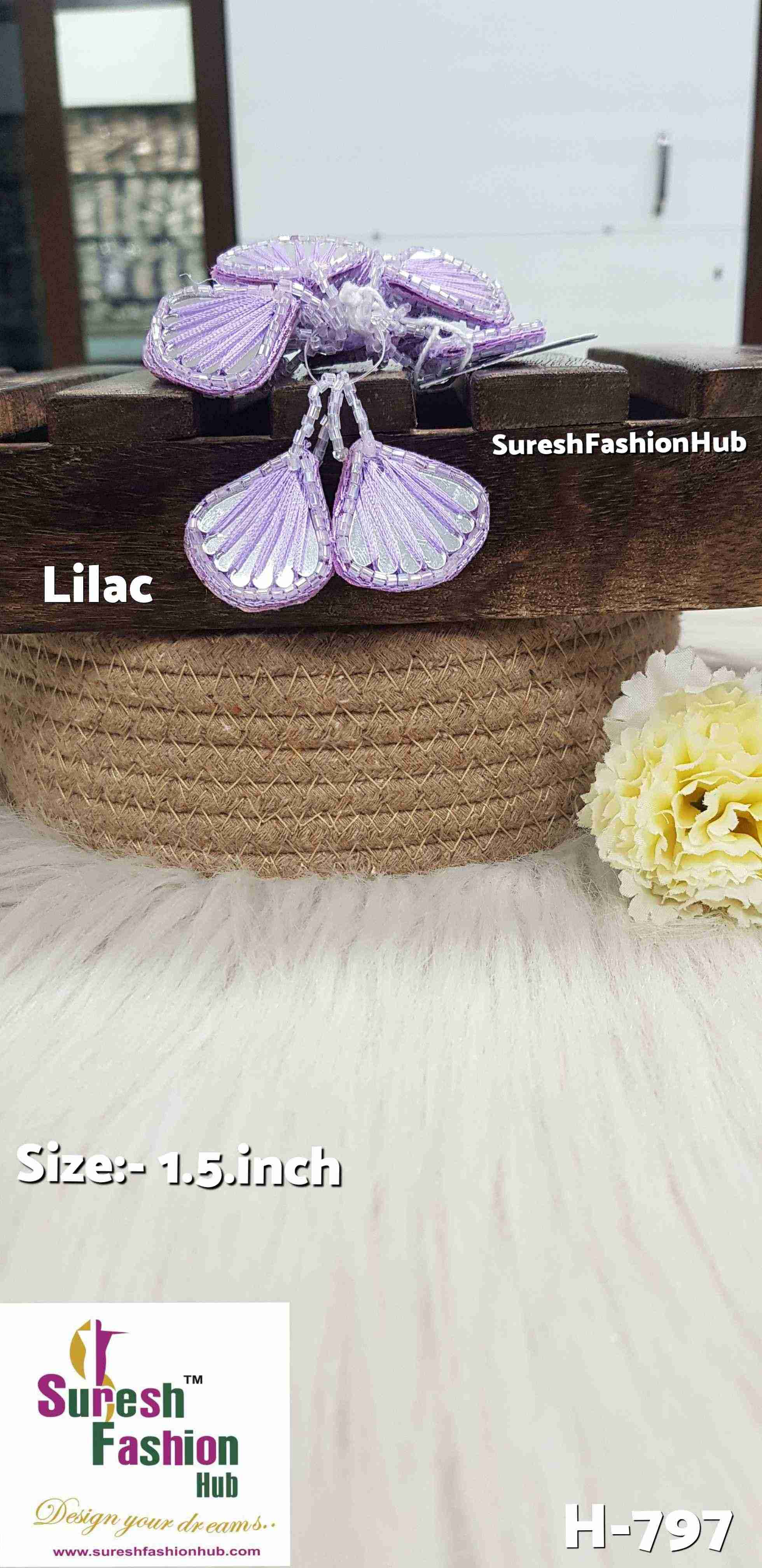 Elegant Mirror Thread Lilac Tassels