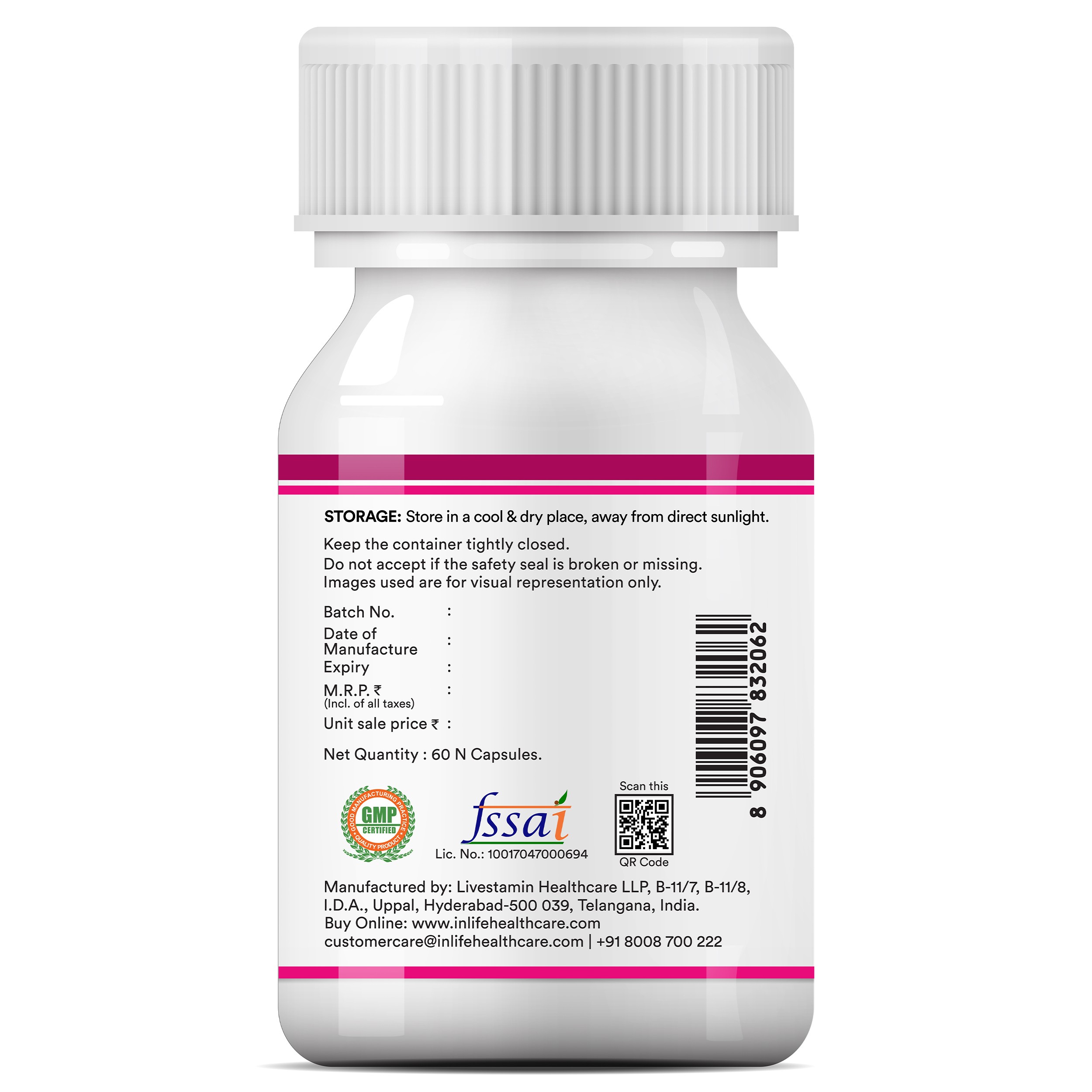 Inlife | Multivitamin for Women with Biotin, Vitamin D, Calcium, & Minerals for Energy, Hair, Skin, Nails, Bone | 60 Veg Capsules (Women)