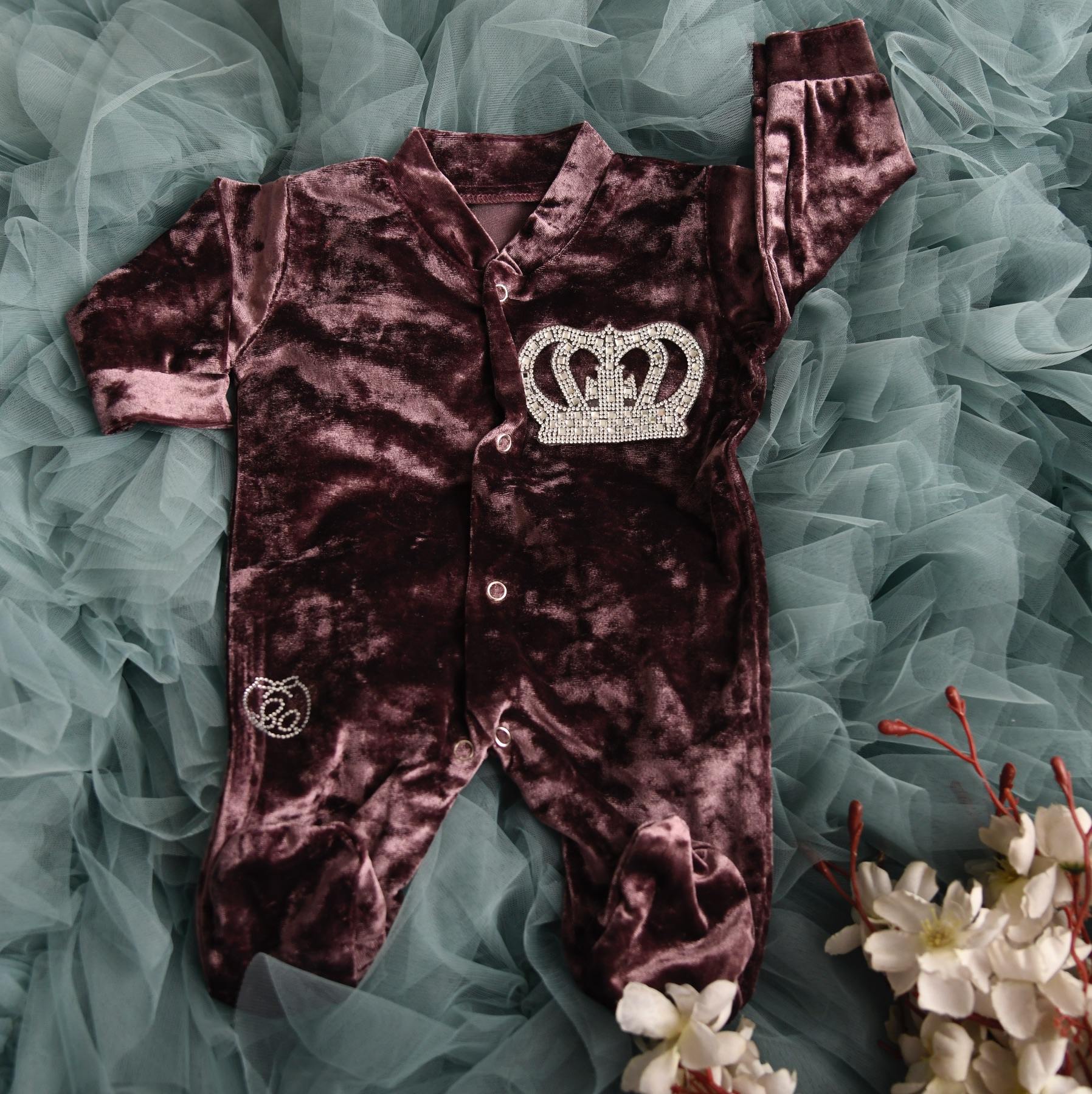 Chocolate Crown Romper