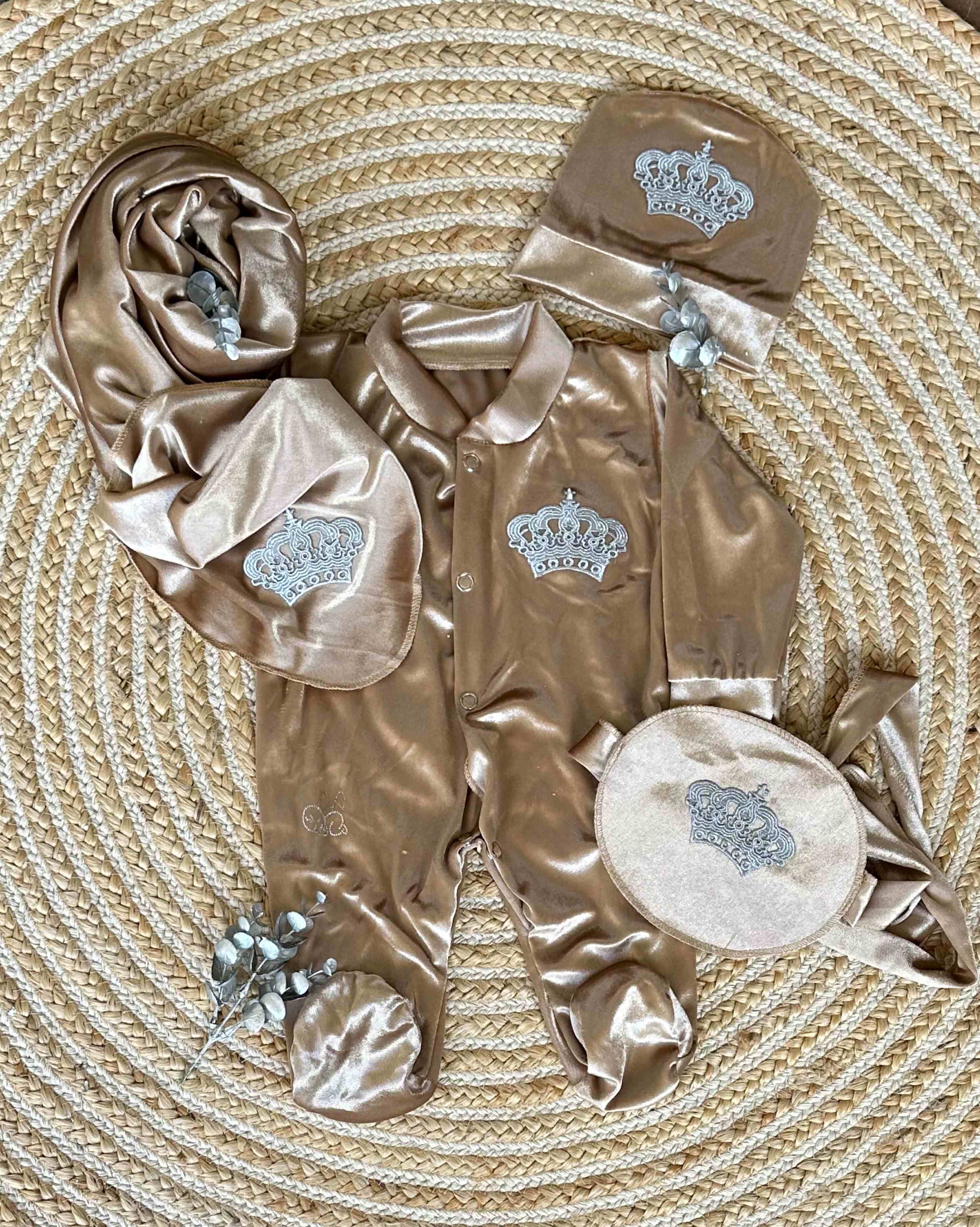 LUXE GLIMMERING GOLD ROMPER SET