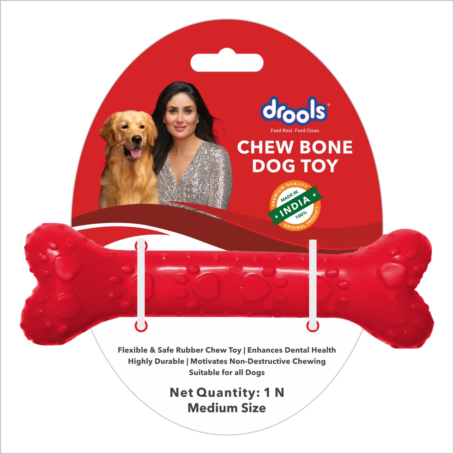 Drools Dog Chew Bone Teething Toy (Medium)