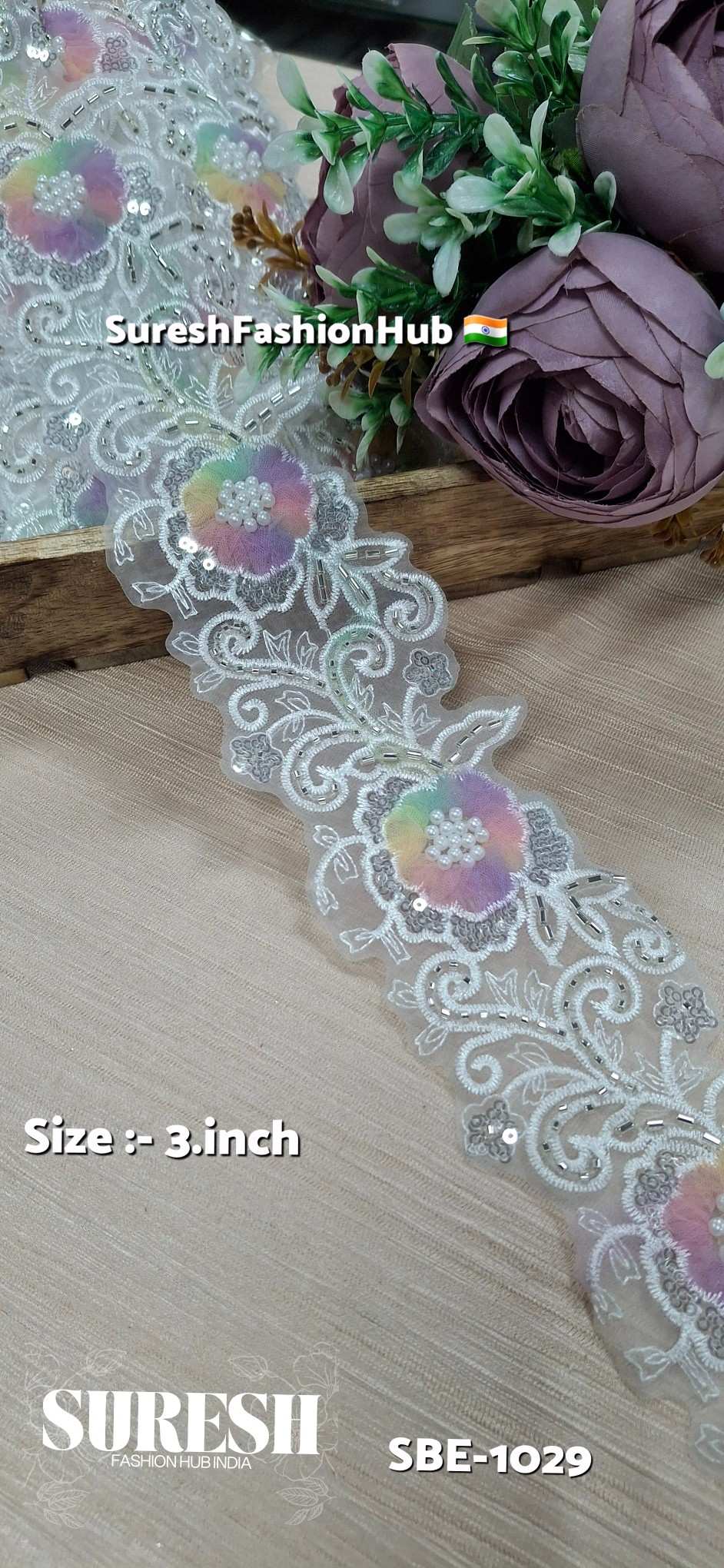 Blossom Aura Premium Imported Organza Lace – SBE-1029