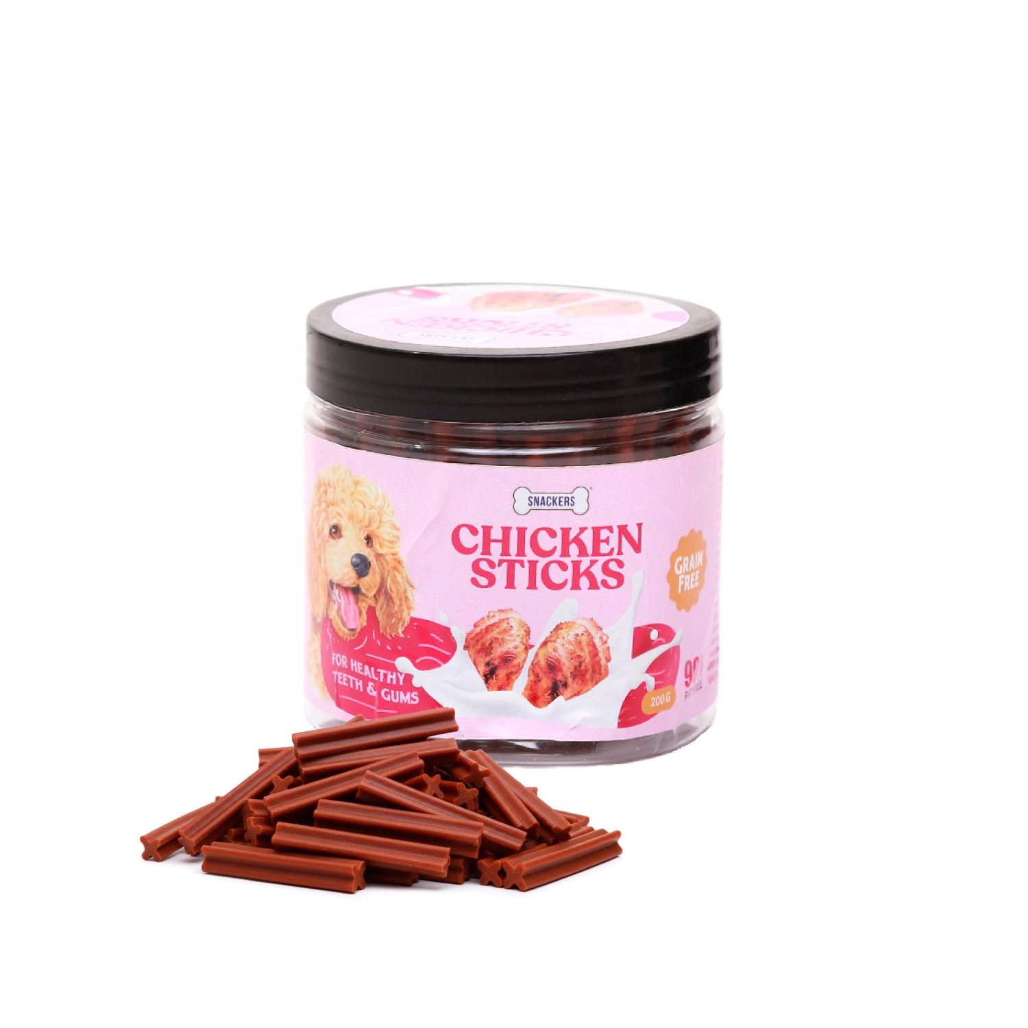 Snackers Chicken Sticks Twist Sticks Dog Treats, 200g – (Best Before Jul’26)