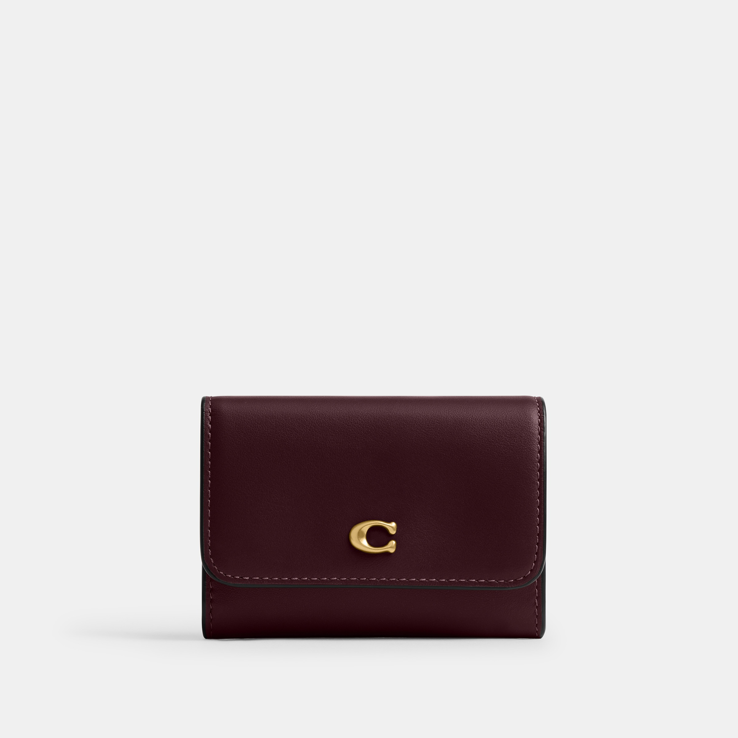 Refined Calf Leather Essential Flap Card Case