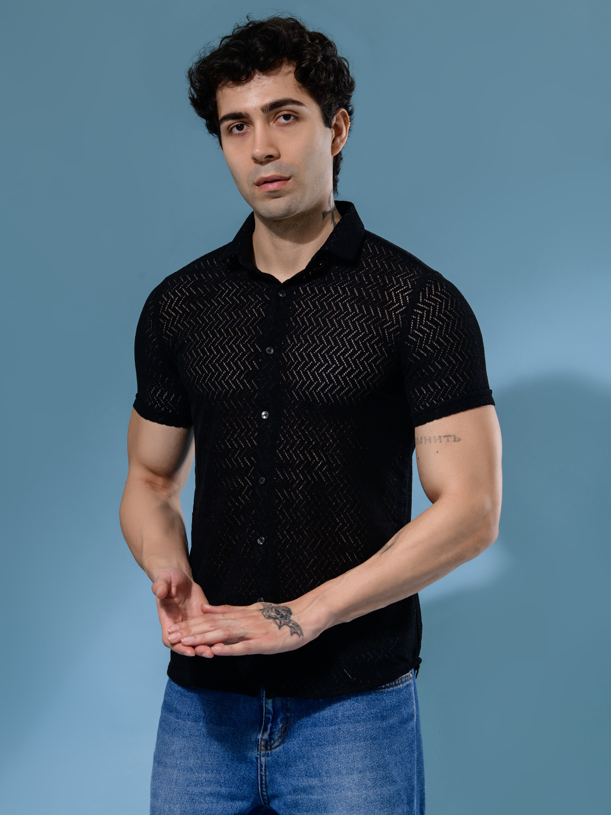 ALBION MENS OLDGARAGE 2 (BLACK) SHIRT
