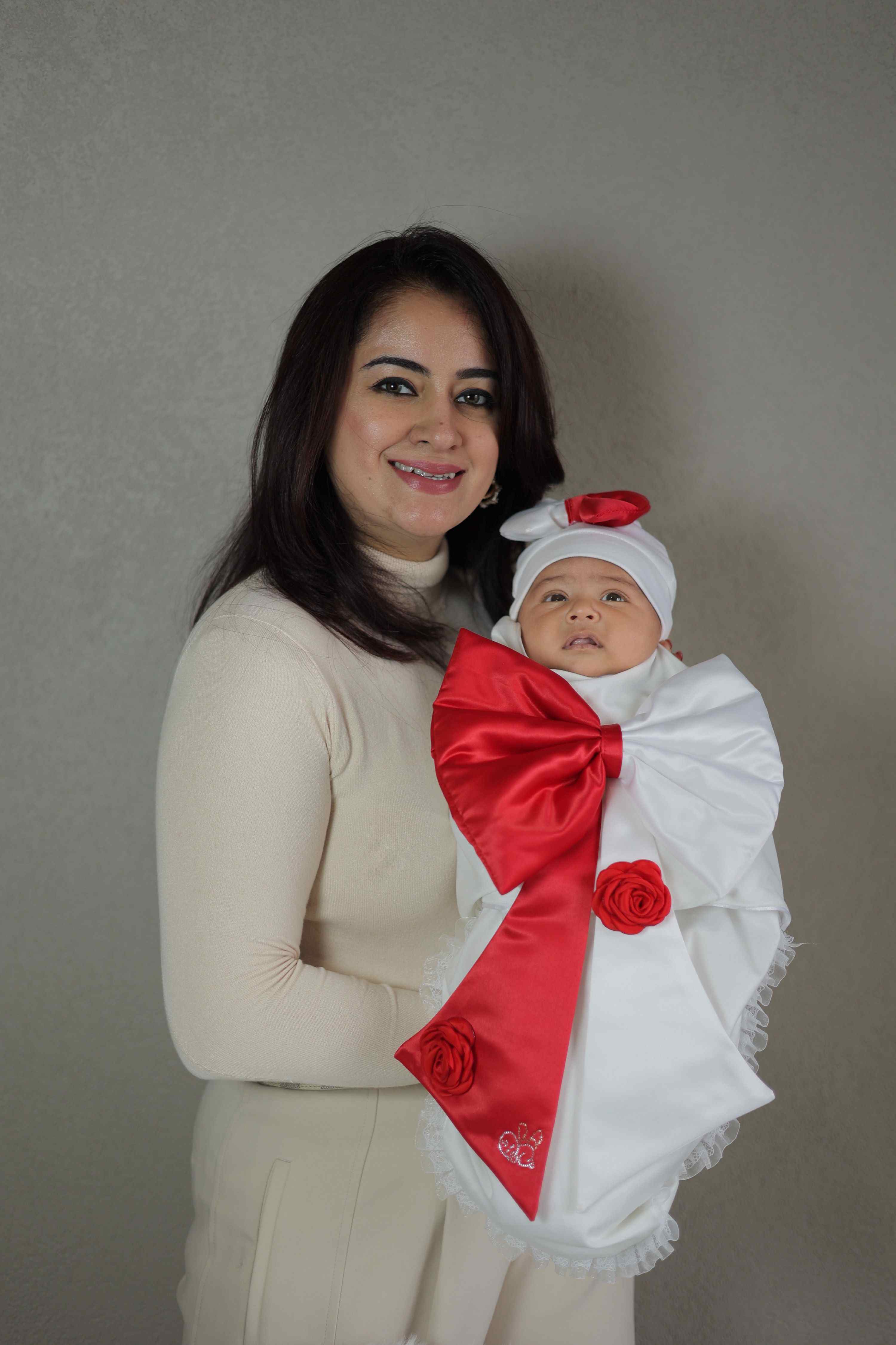 Ruby Bow Luxe Swaddle Set