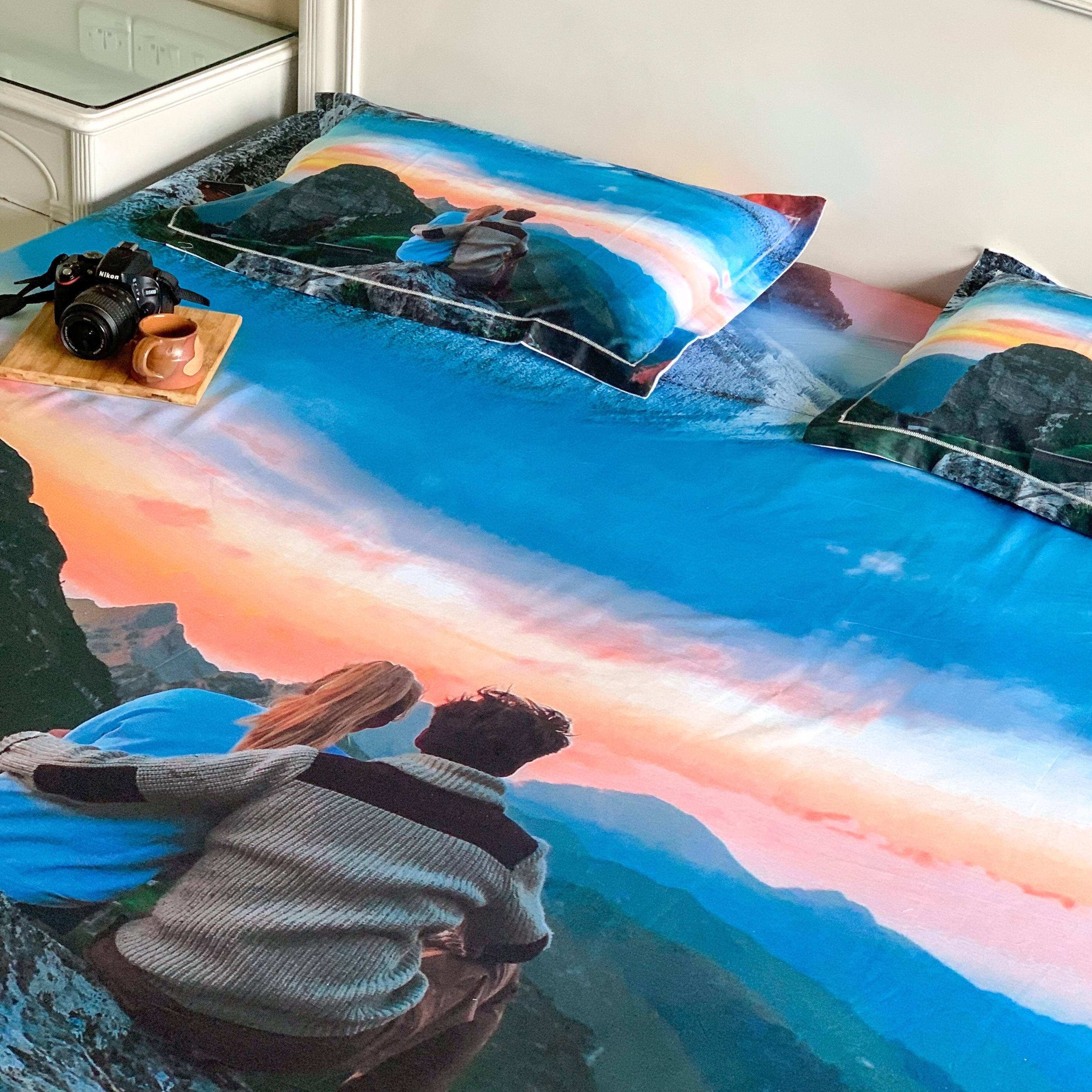 Boria Bistar | BORIA BISTAR 400 TC 100% Cotton California King 3D Digital Printed Bed Sheet|2