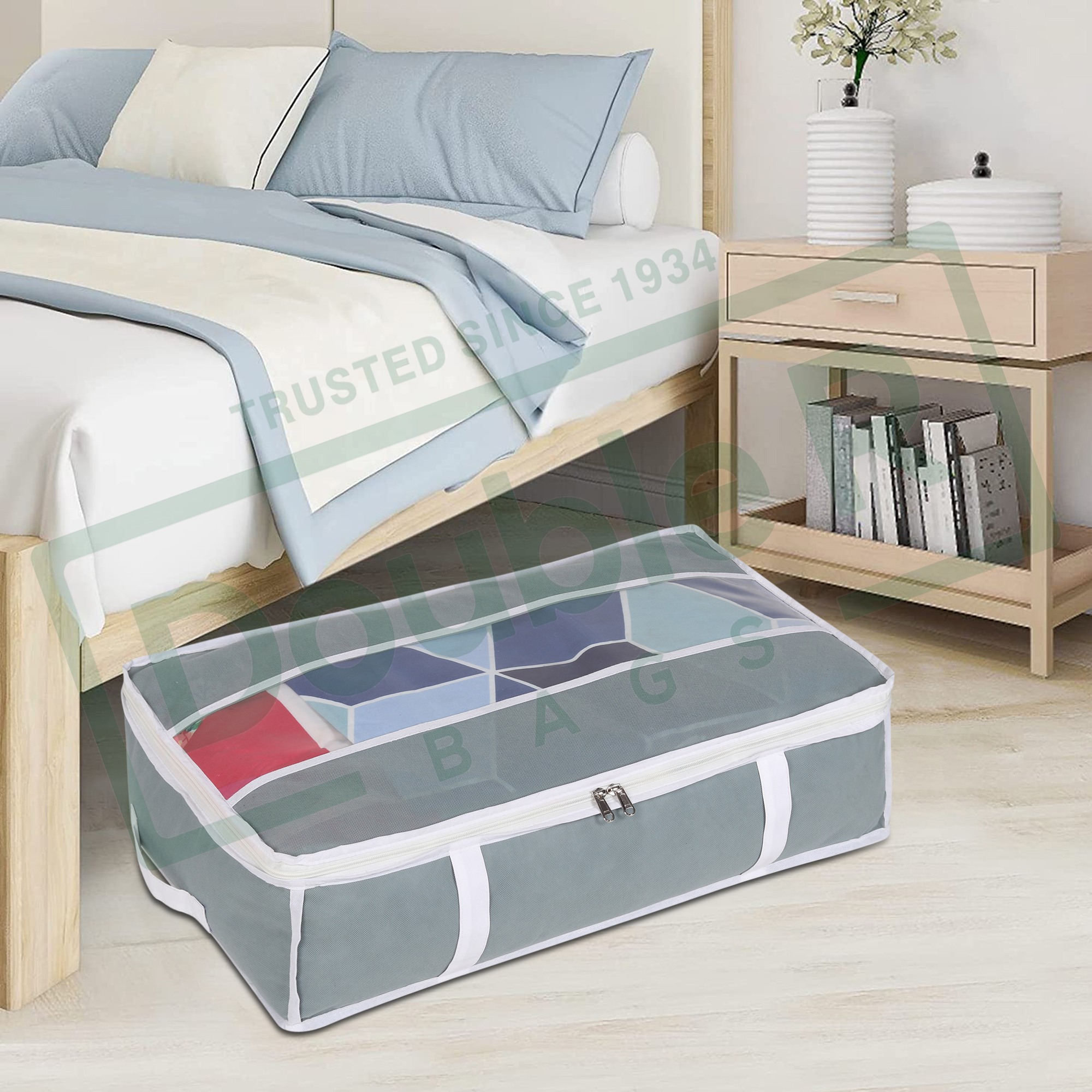 Double R Bags Large Underbed Storage Organizer Containers Foldable