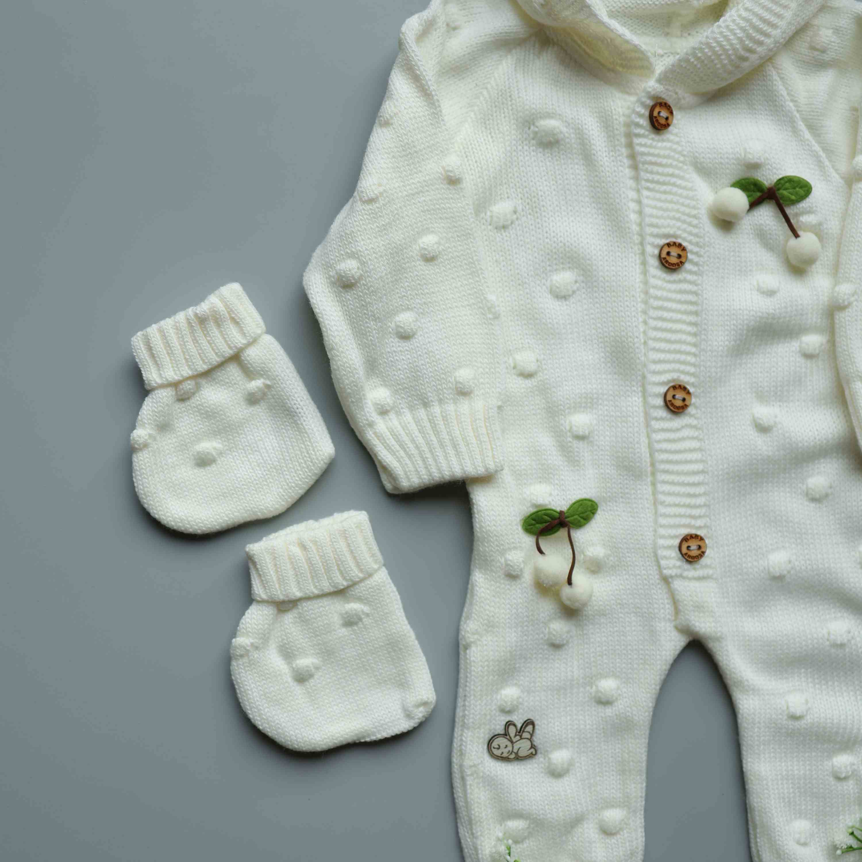 Snow Cherry Knitted Winter Jumpsuit