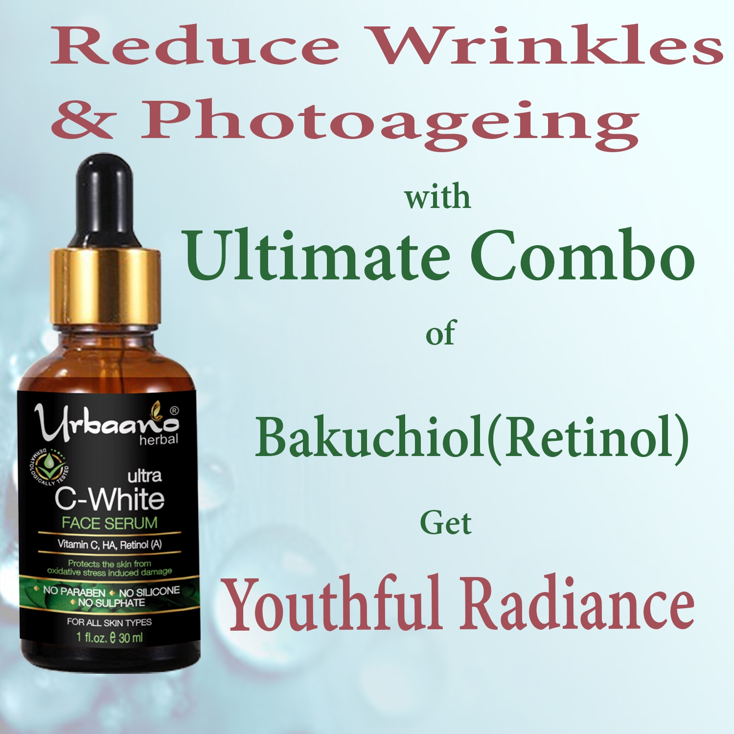 Urbaano Herbal | Urbaano Herbal Ultra White Vitamin C Face Serum, AHA BHA Peeling Solution, Kumkumadi Tailam & Vitamin C Face Wash -190ml-Pocket Friendly Combo Pack of 4 6