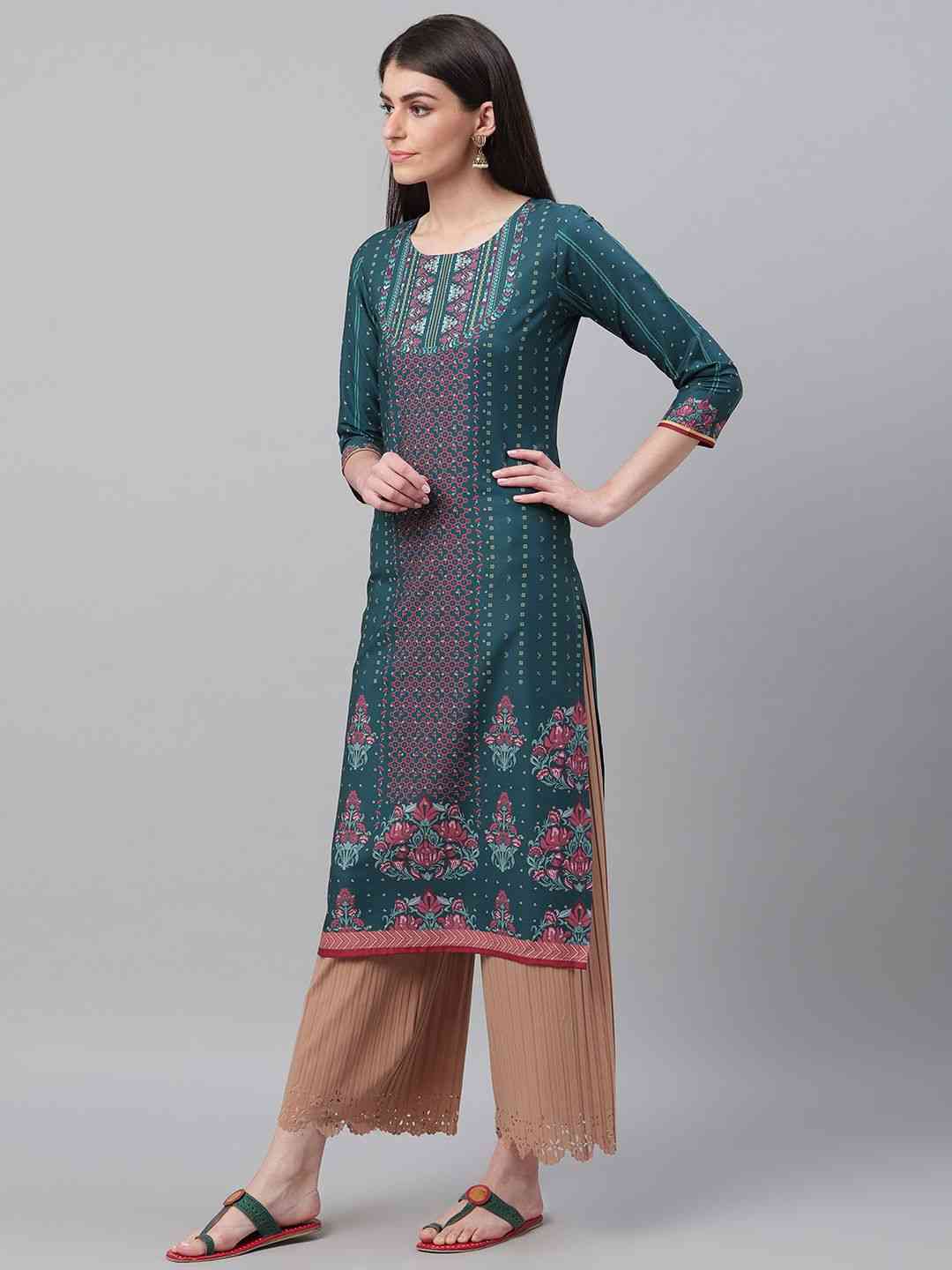 Vaamsi Women's Polyester Printed Kurta PK1900