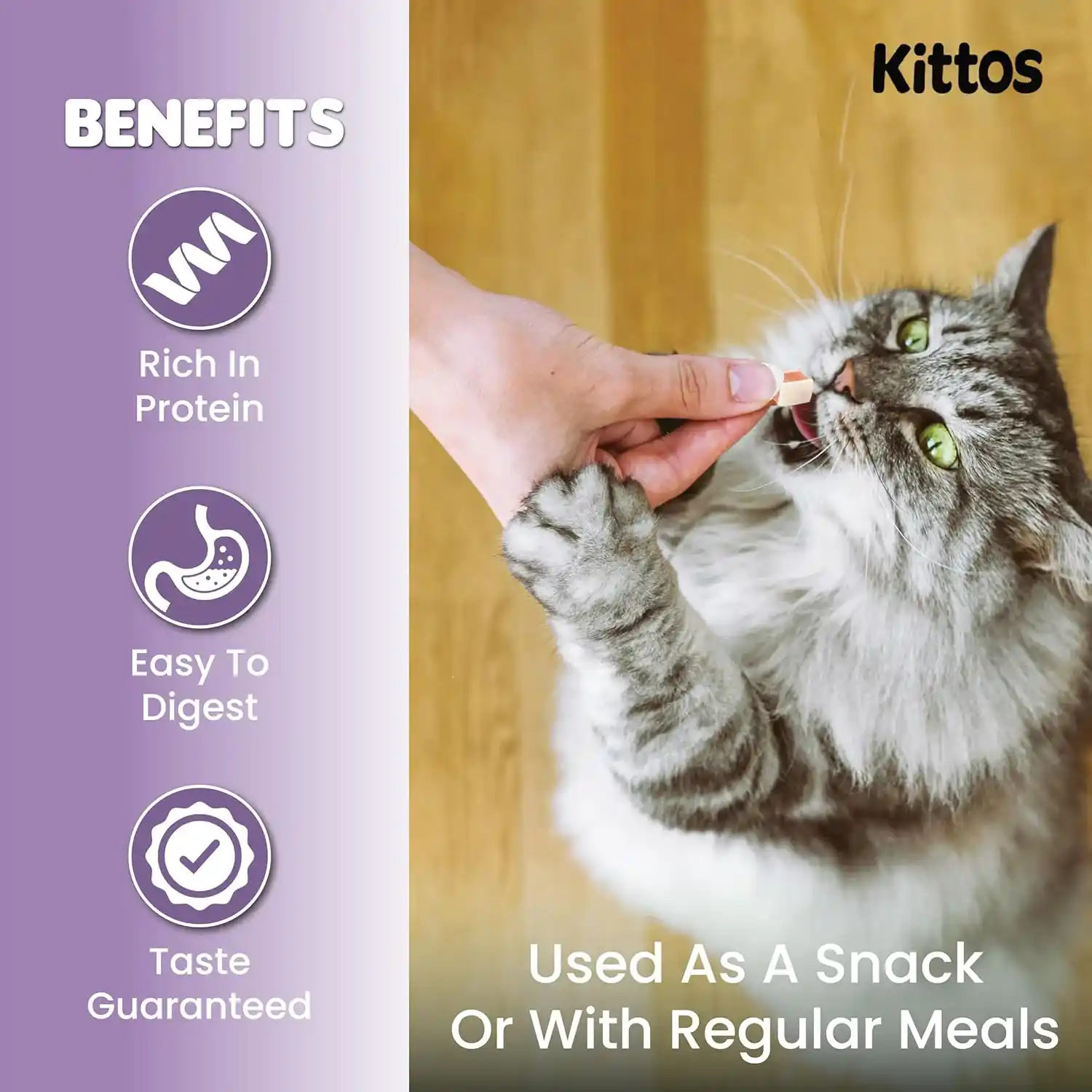 Kittos Cod Sandwich Cat Treats, 35 g