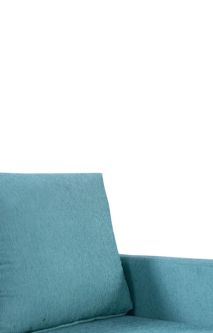 neudot Saya LHS Sectional Sofa for Living Room |4 Person Sofa| Premium Fabric with Cushioned Armrest | 12 Months Warranty| Solid Wood Frame| 4 Seater in Saya Teal Color DIY(Do-It-Yourself)