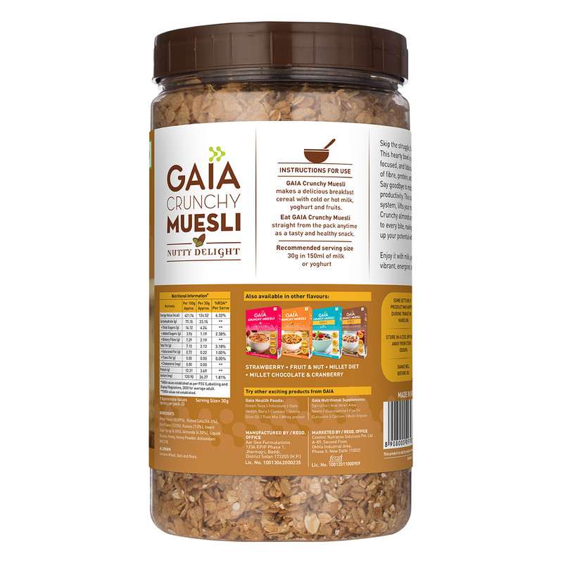 GAIA | Muesli Nutty Delight 1 KG Jar | Pack of 2