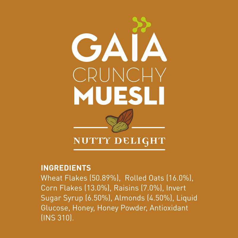 GAIA | Muesli Nutty Delight 1 KG Jar | Pack of 2
