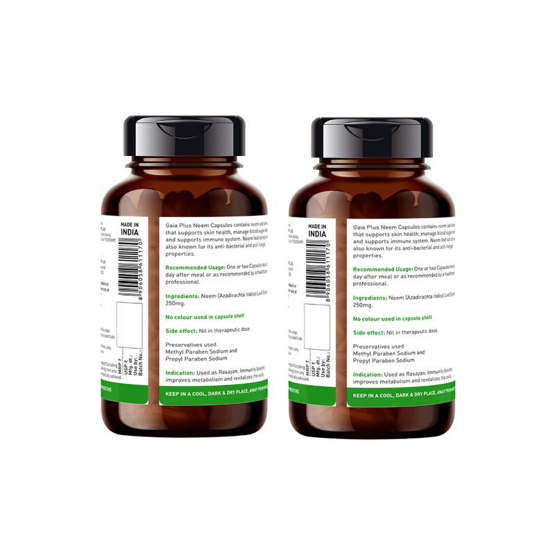 GAIA | Neem Capsules - 60s - Pack of 2