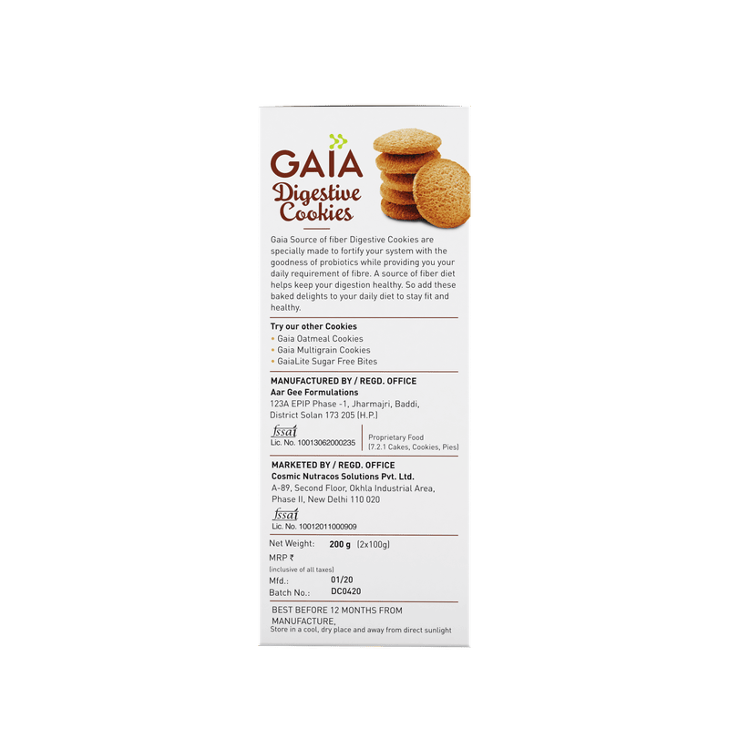GAIA | Digestive Cookies 200g | Pack of 2