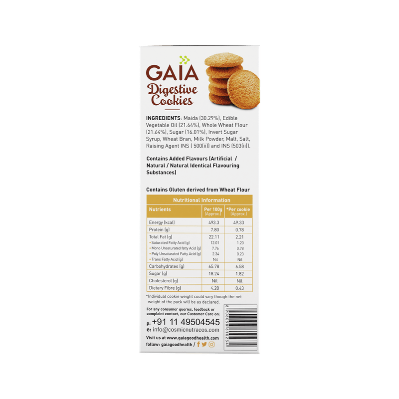 GAIA | Digestive Cookies 200g | Pack of 2