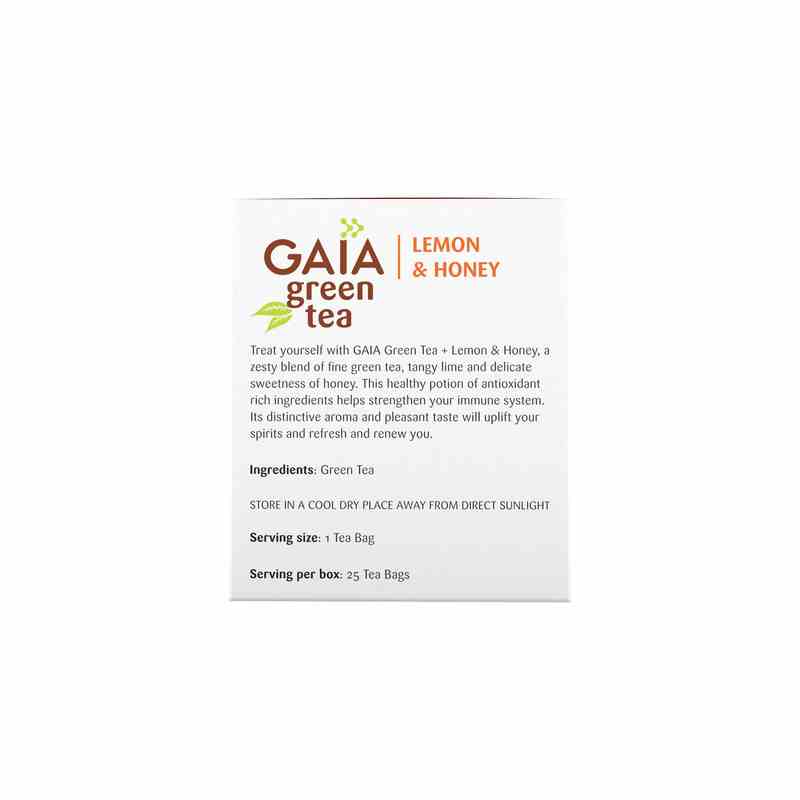 GAIA | Green Tea Lemon & Honey-25 Tea Bags | Pack of 2