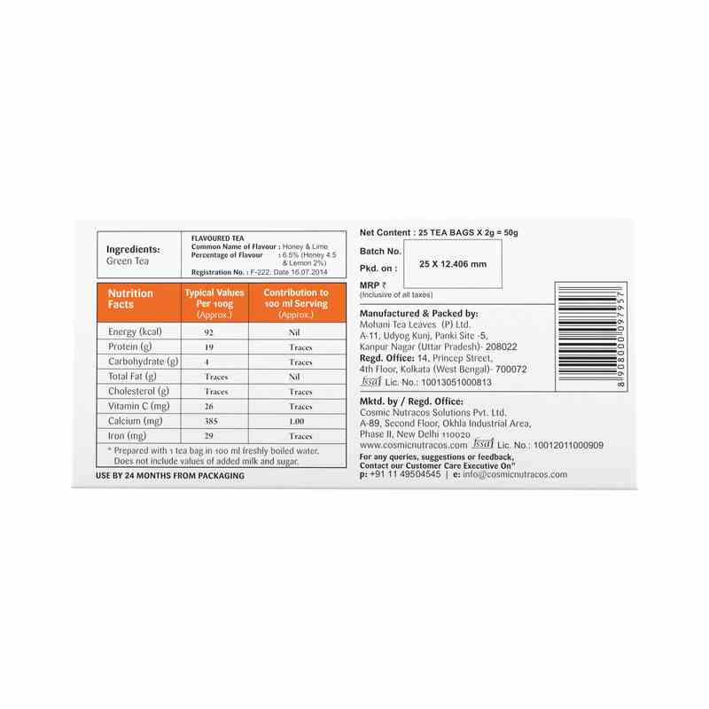 GAIA | Green Tea Lemon & Honey-25 Tea Bags | Pack of 2