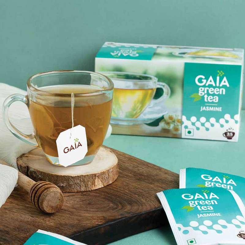 GAIA | Jasmine Green Tea 25 Tea Bags | Pack of 2