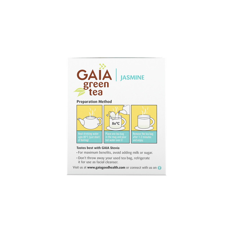 GAIA | Jasmine Green Tea 25 Tea Bags | Pack of 2