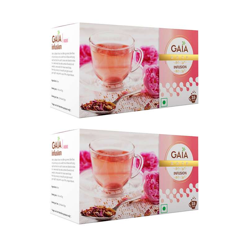 GAIA | Infusion Rose 25 Tea Bags | Pack of 2