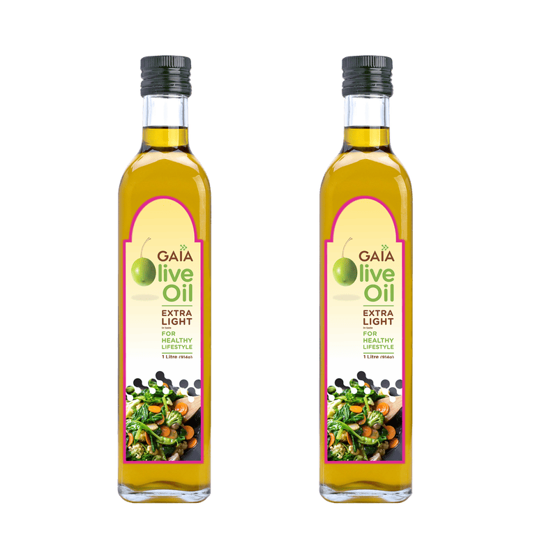 GAIA | Olive Oil Extra Lite 1 LTR | Pack of 2