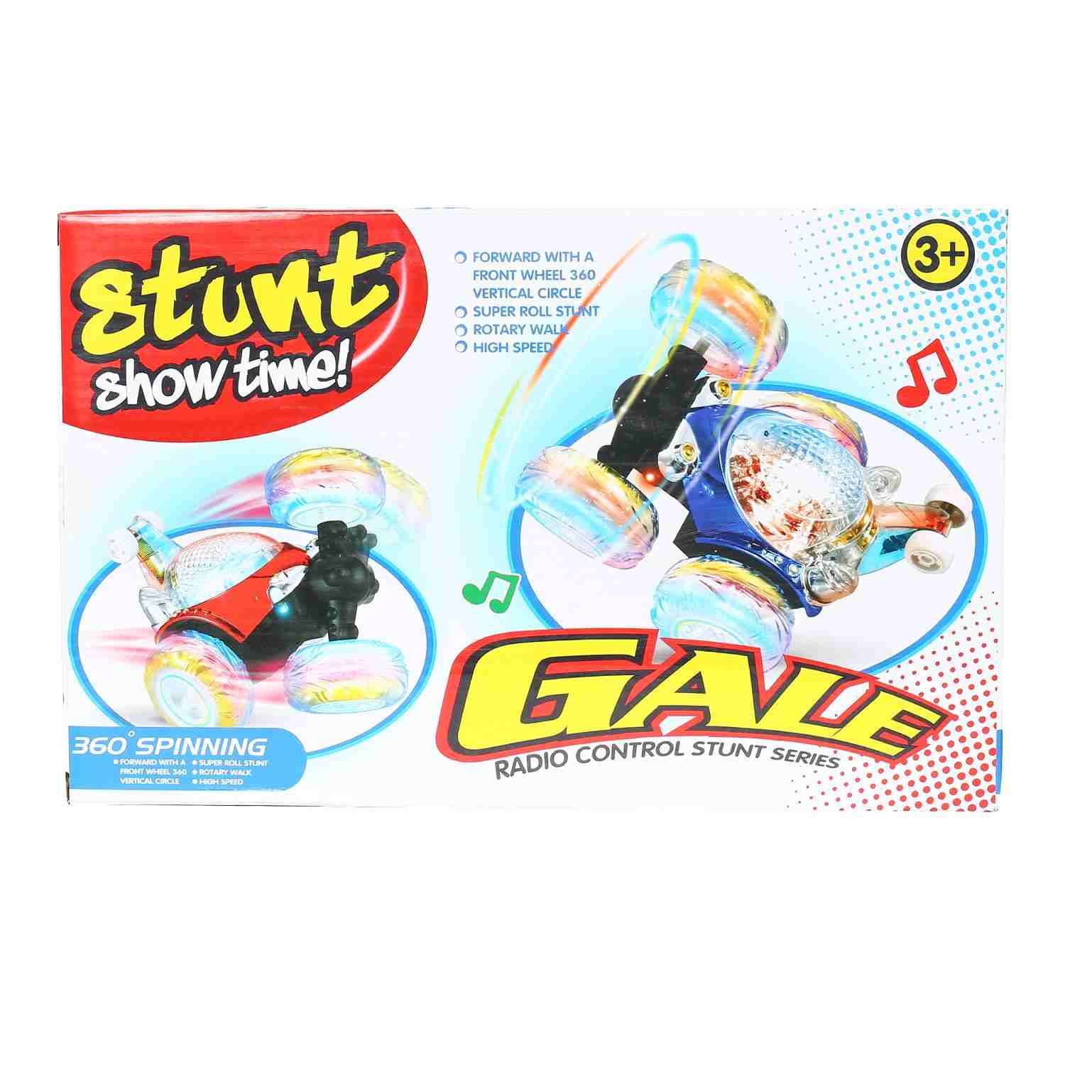 Gale Comdaq Gale Stunt Car With Remote Control 360 Spinning Remote Control Toys for Kids age 3Y+