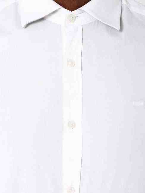 Men's Andrew solid white shirt
