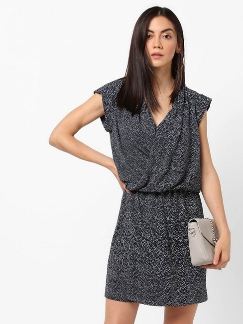 GAS | Printed V-neck Wrap Dress